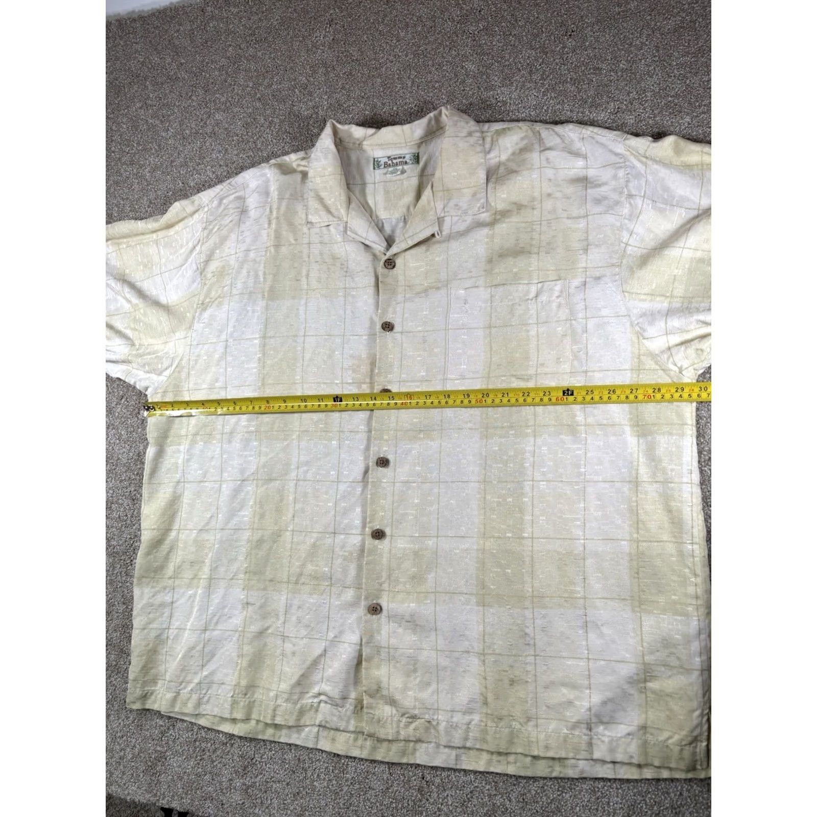 Tommy Bahama VINTAGE Tommy Bahama Button-Up Shirt Short Sleeve Yellow Plaid XXL 2XL Men’s Beach Retro Vintage Size US XXL / EU 58 / 5 - 7 Thumbnail