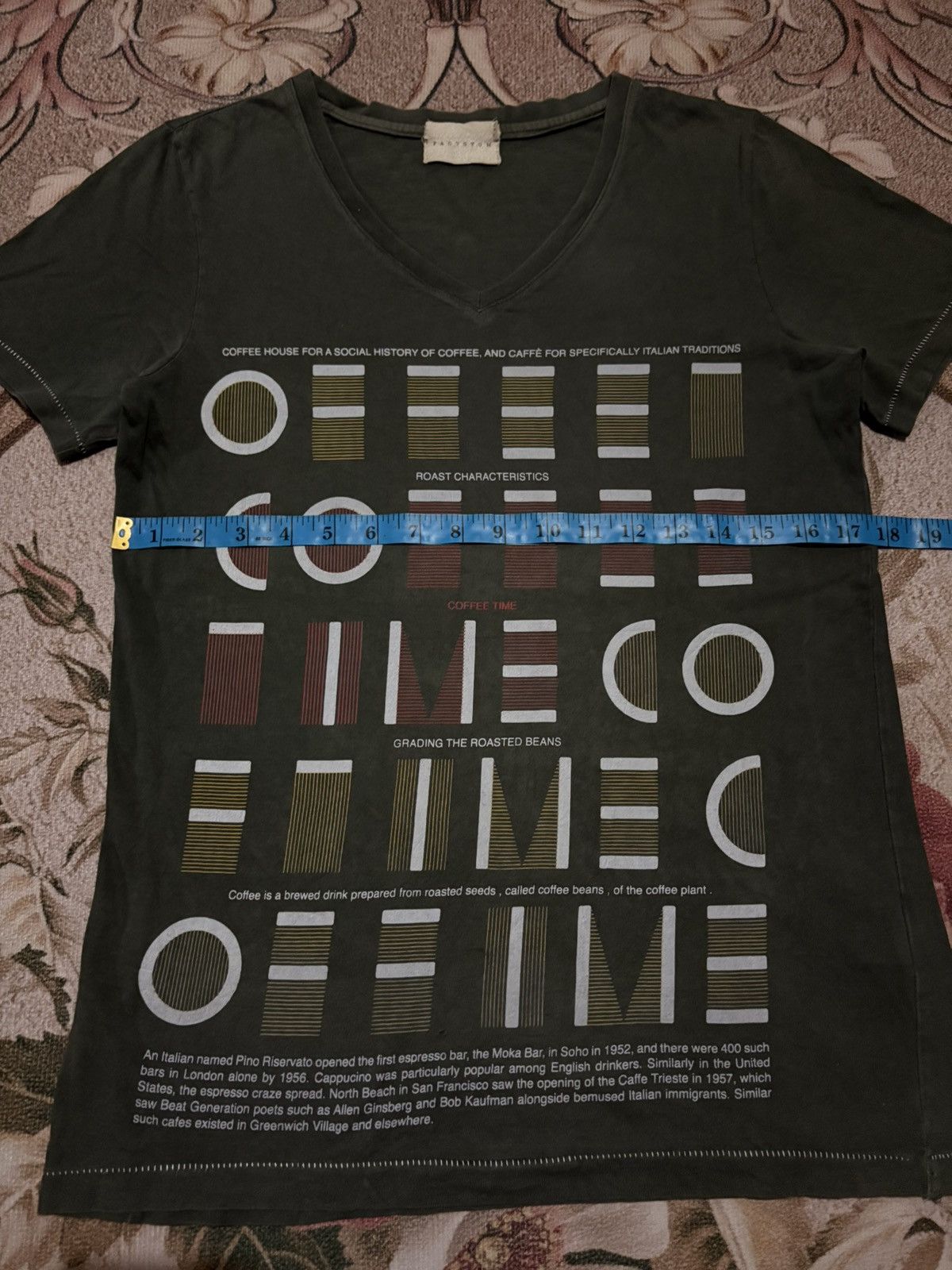 Designer × FACTOTUM × Japanese Brand Factotum Spellout Vneck T-Shirt Size US S / EU 44-46 / 1 - 7 Thumbnail