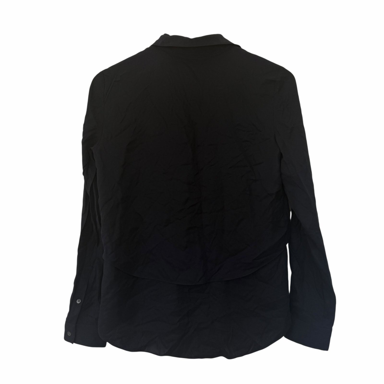 Theory Theory Black Rosita Core 100% Silk Button Down Blouse Sz S Size S / US 4 / IT 40 - 4 Thumbnail