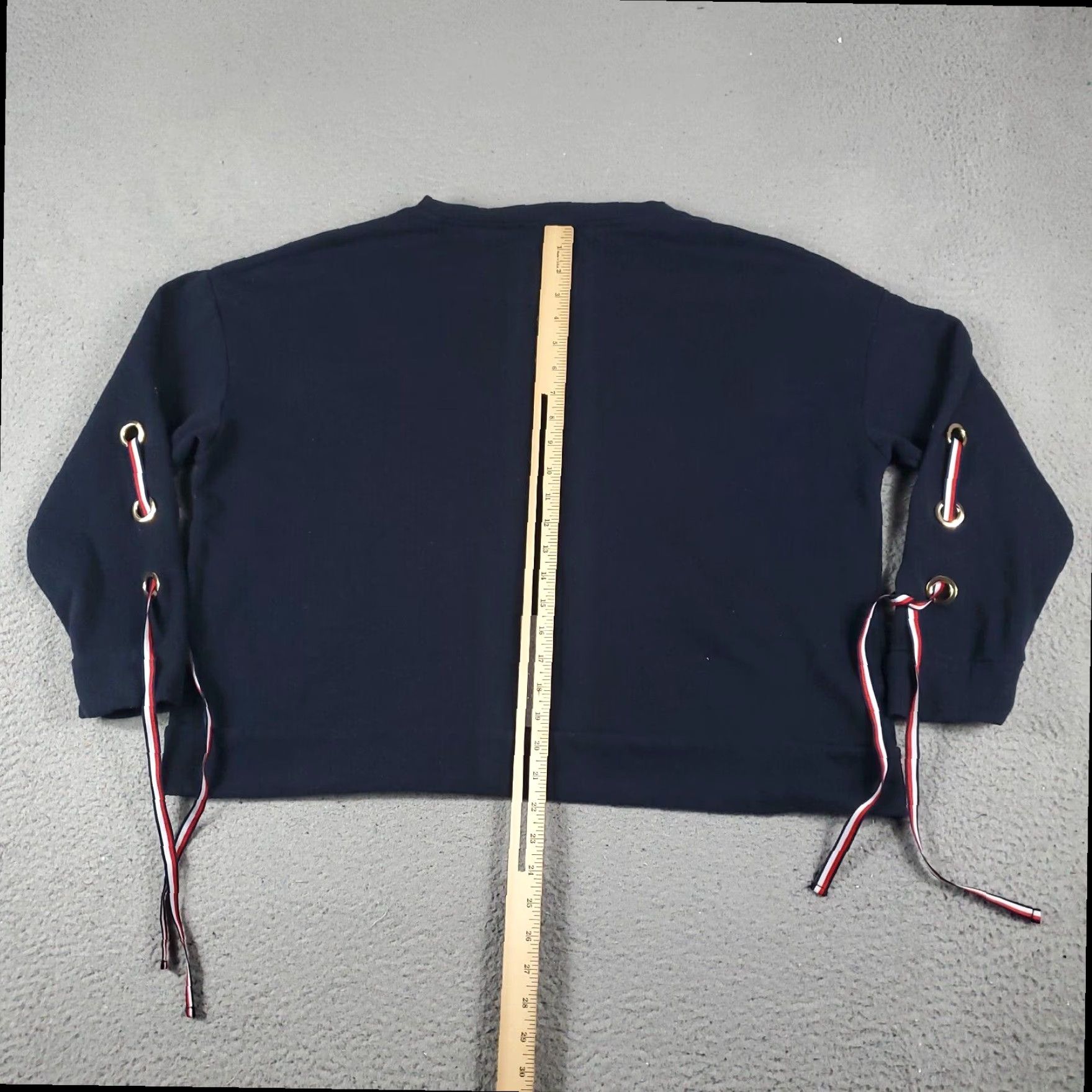 Tommy Hilfiger Tommy Hilfiger Women's Blue Striped Pullover Sweater XL Long Sleeve Size XL / US 12-14 / IT 48-50 - 5 Thumbnail