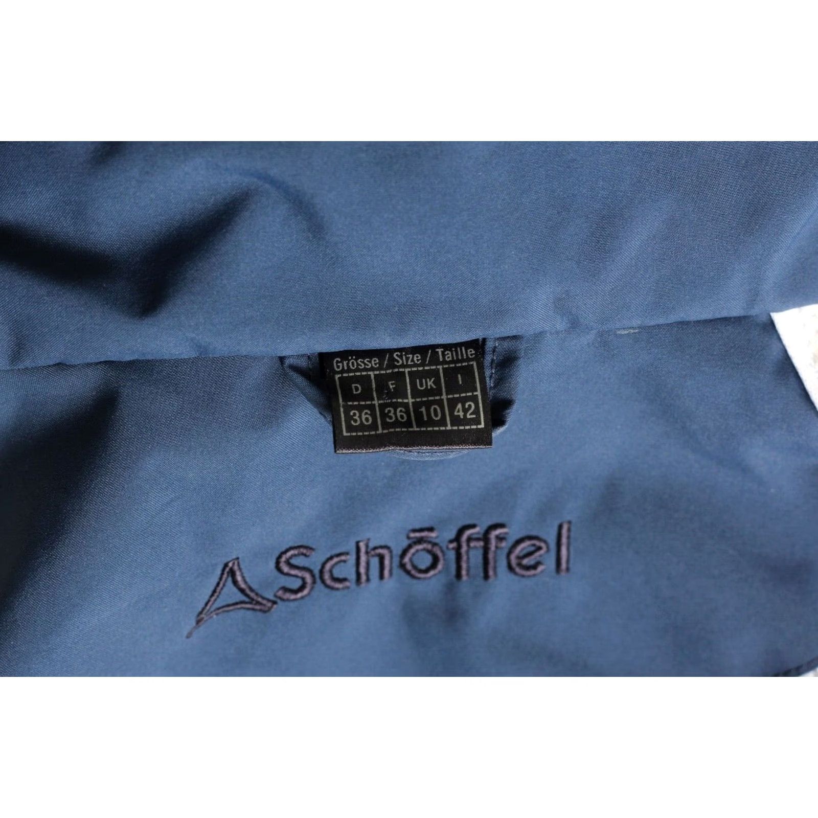 Vintage SCHOFFEL Marcella Jacket Women EU 36 UK 10 Hooded Waterproof Blue Regular Size 36, Women, Jacket, Breathable, All Seasons, MJ5661 Size XS / US 0-2 / IT 36-38 - 6 Thumbnail