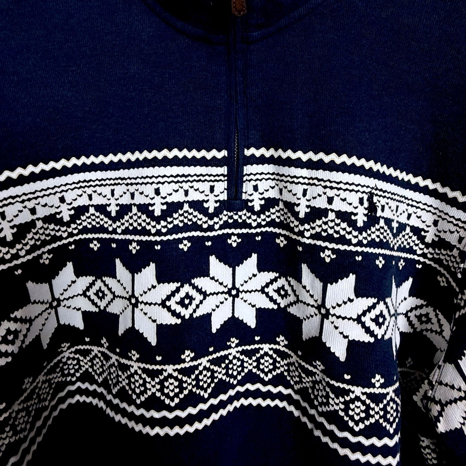Polo Ralph Lauren Polo Ralph Lauren Pullover Blue Fair Isle Rib Zip Men's XL Size US XL / EU 56 / 4 - 3 Thumbnail