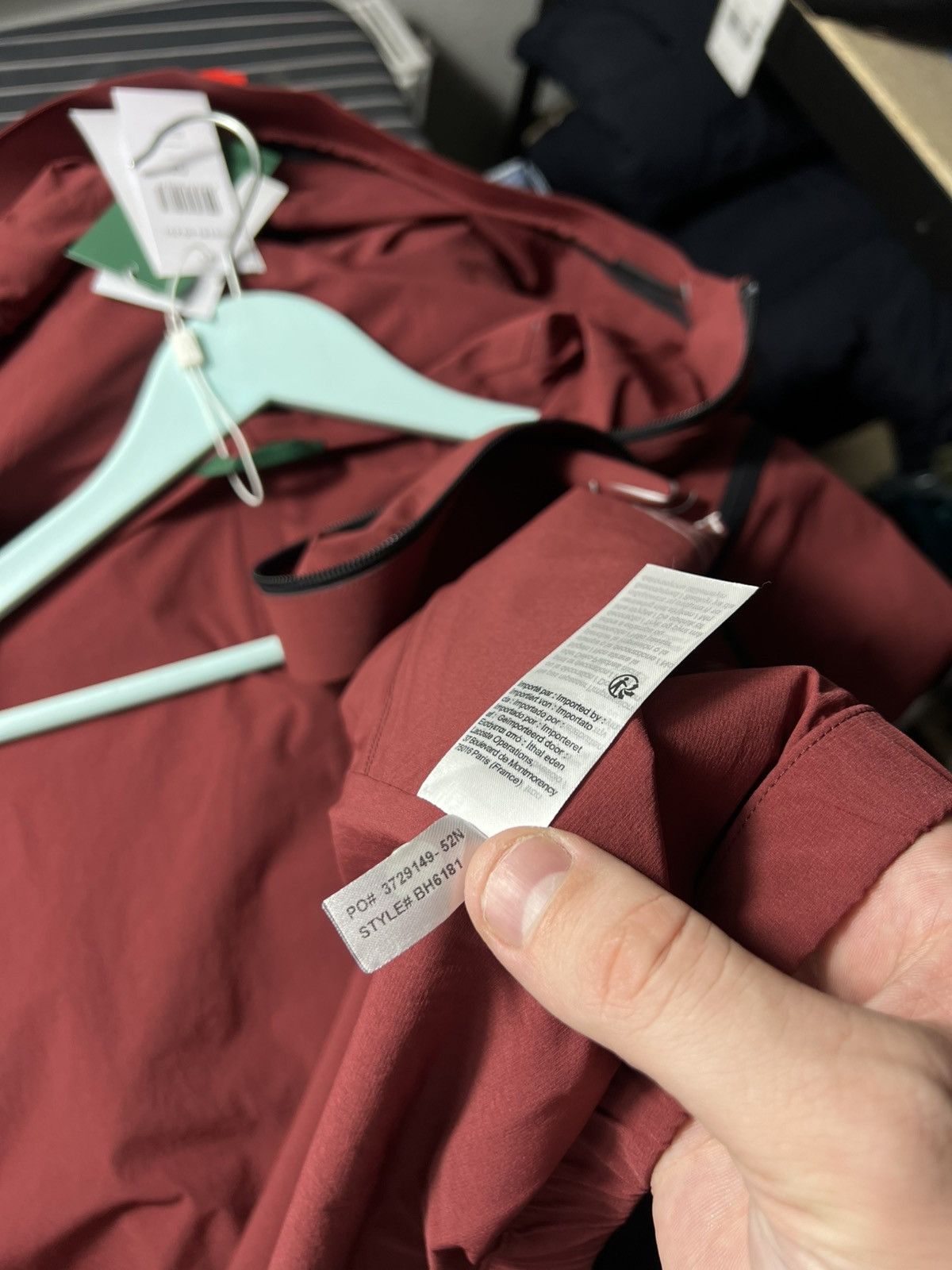 Lacoste 🐊 Lacoste Technical Hooded Jacket Burgundy Size M–L Size US M / EU 48-50 / 2 - 21 Thumbnail