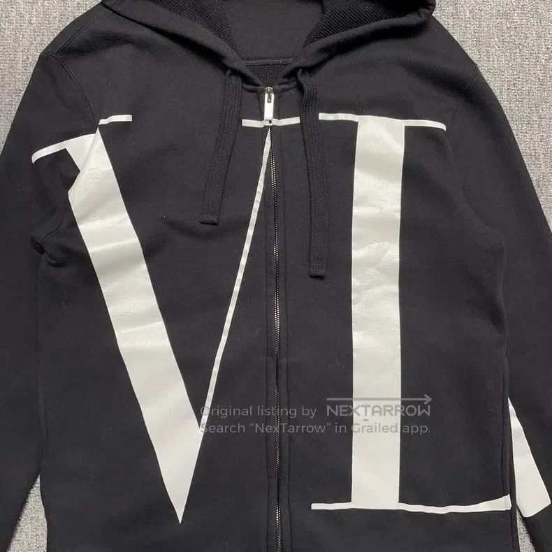 Valentino Valentino Black printed logo zip hoodie Size US S / EU 44-46 / 1 - 4 Thumbnail