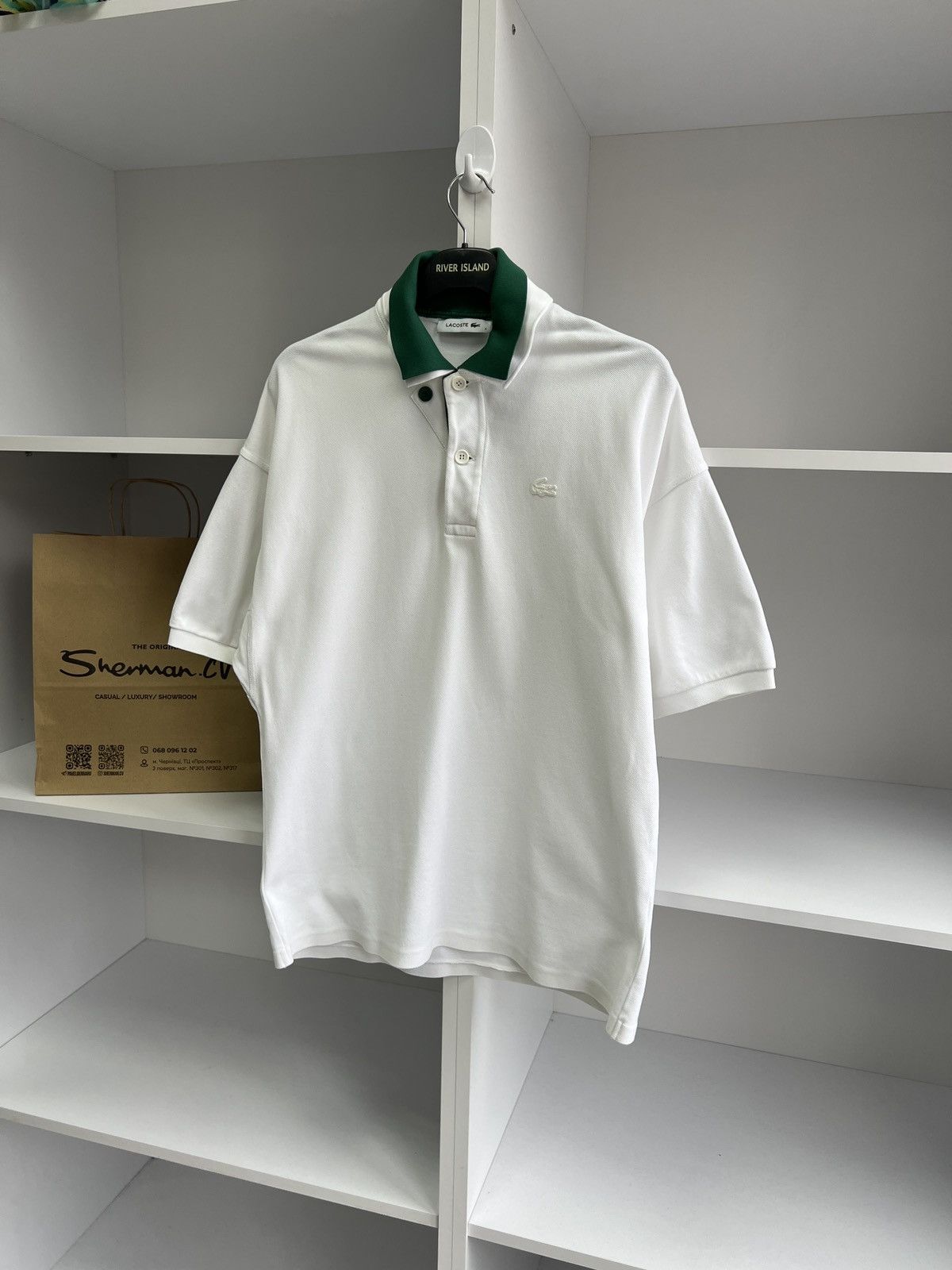 Lacoste × Vintage Vintage Lacoste White Streetwear Polo T-Shirt Size US L / EU 52-54 / 3 - 3 Thumbnail