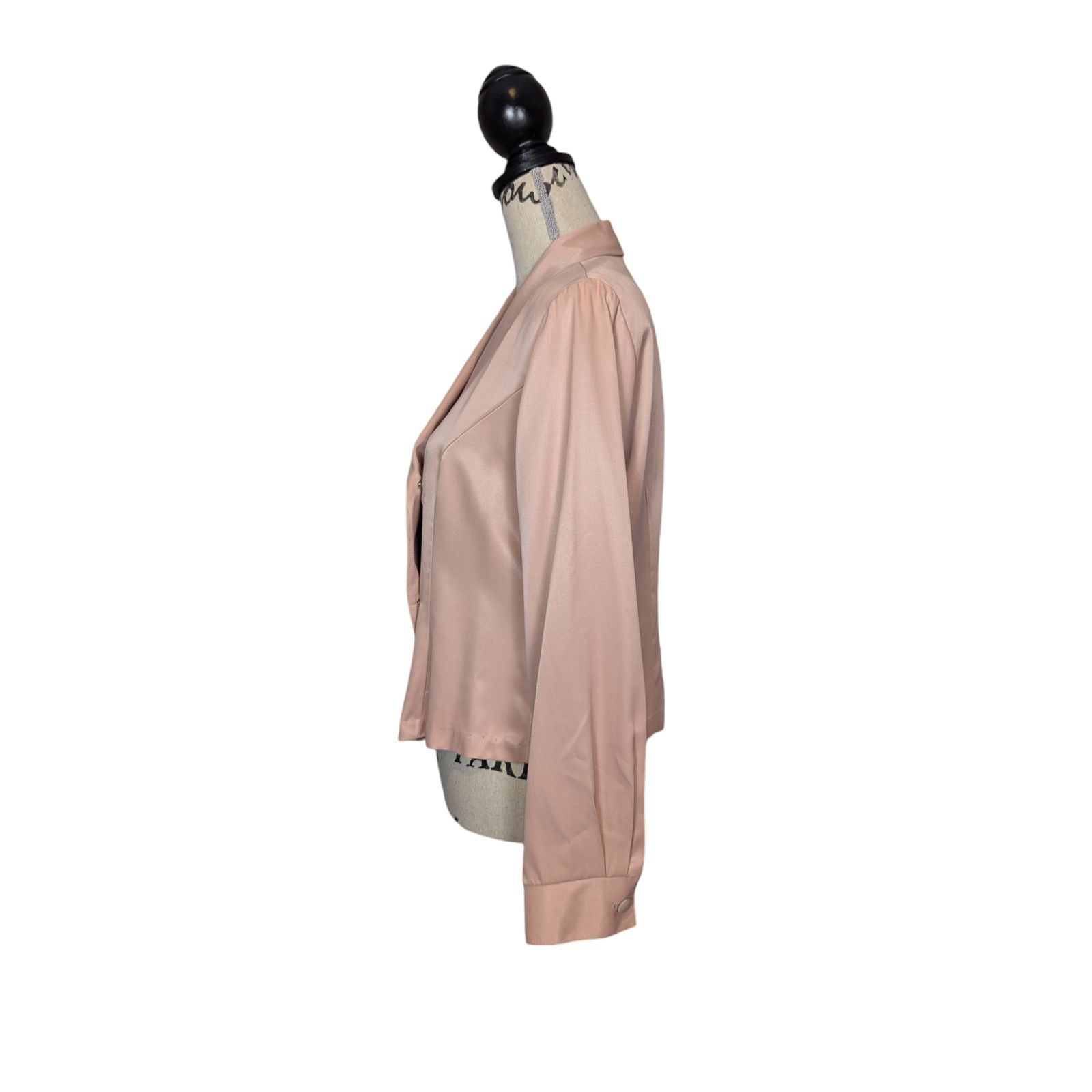 Vintage Vintage Camille Claudel Satin Double Breasted Pink Blouse Size M / US 6-8 / IT 42-44 - 3 Thumbnail