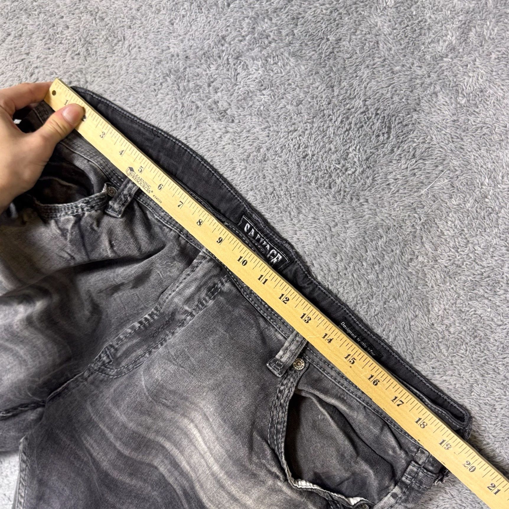 Vintage Salvage Mayhem Straight Jeans Men 40R Regular Denim 31in Gray Cotton Blend 5-Pocket Logo Vintage Style Size US 40 / EU 56 - 6 Thumbnail