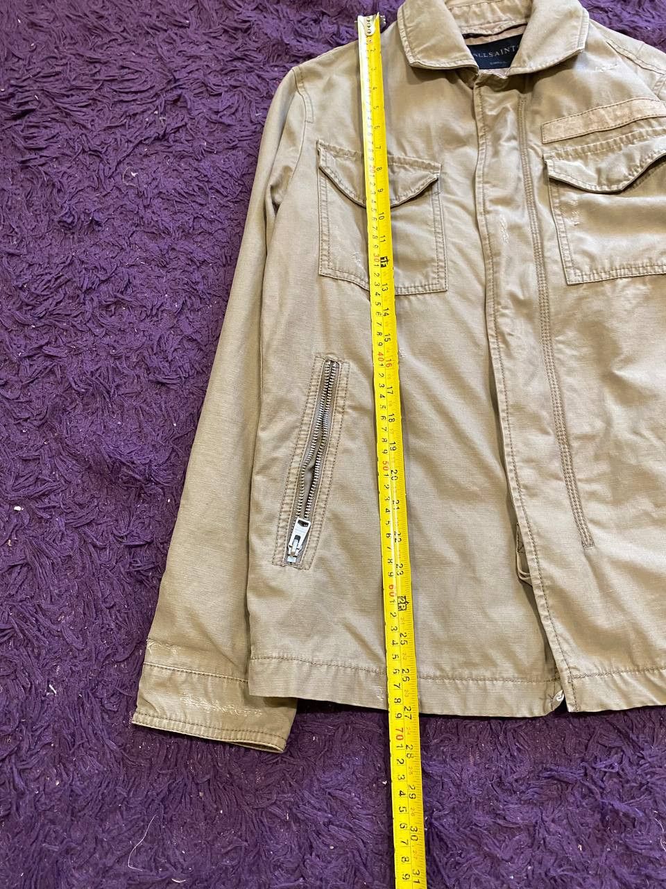 Allsaints Allsaints Beige Multi Pocket Jacket VINTAGE Size US S / EU 44-46 / 1 - 13 Thumbnail