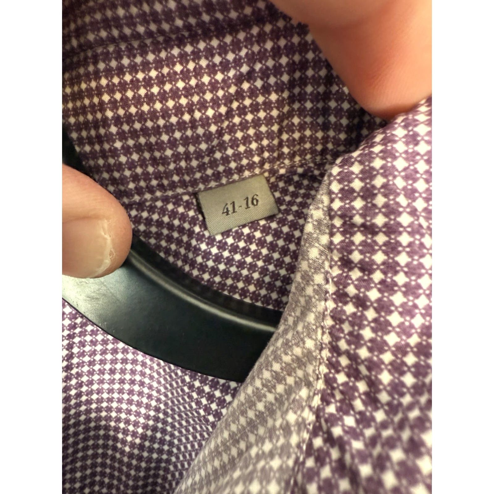 Canali VINTAGE Canali Shirt Mens 41 Purple White Button Front 16 Long Sleeve Italy Size US L / EU 52-54 / 3 - 4 Thumbnail