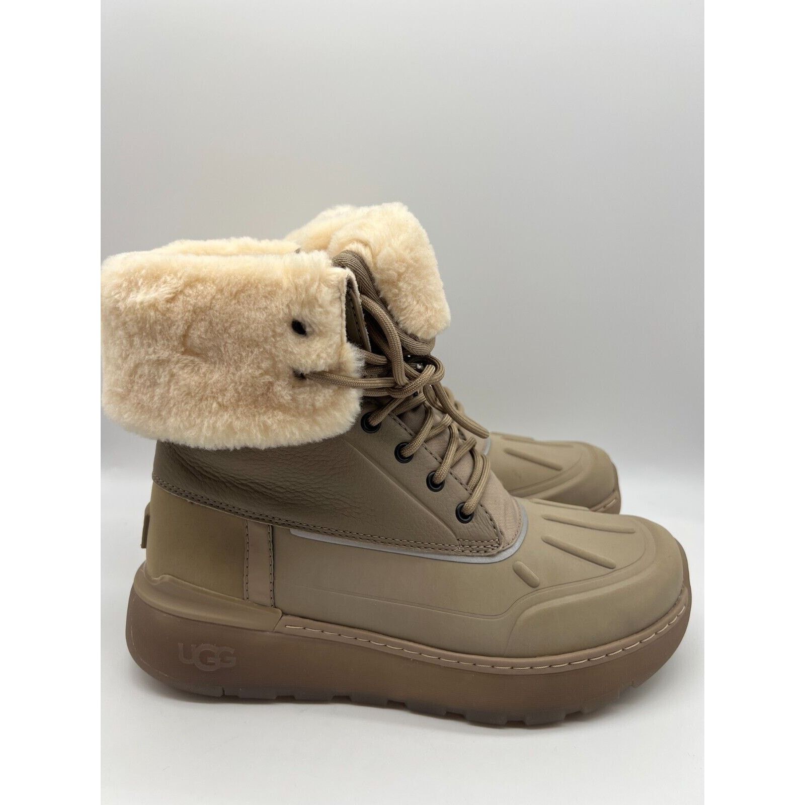 Ugg Men's City Butte Boot Waterproof Dune Leather/Wool 10🛒