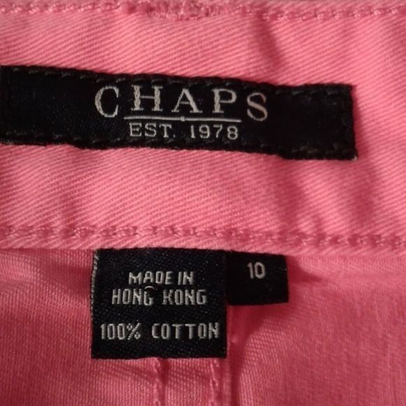 Chaps Chaps Size 10 Womens Pink denim Capri Pants Jeans Cotton Size 32" / US 10 / IT 46 - 8 Thumbnail