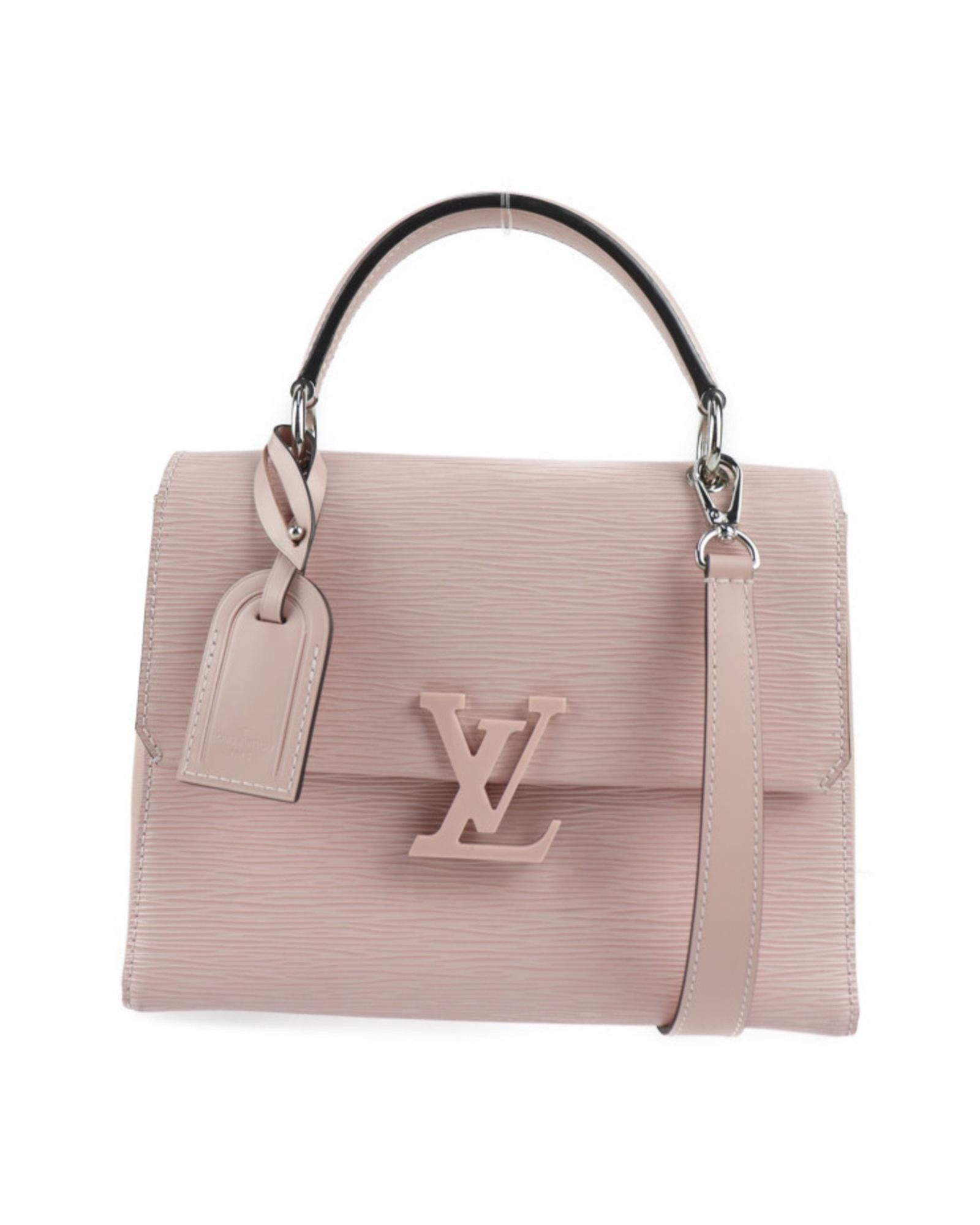 image of Elegant Louis Vuitton Grenelle Leather Handbag in Pink, Women's