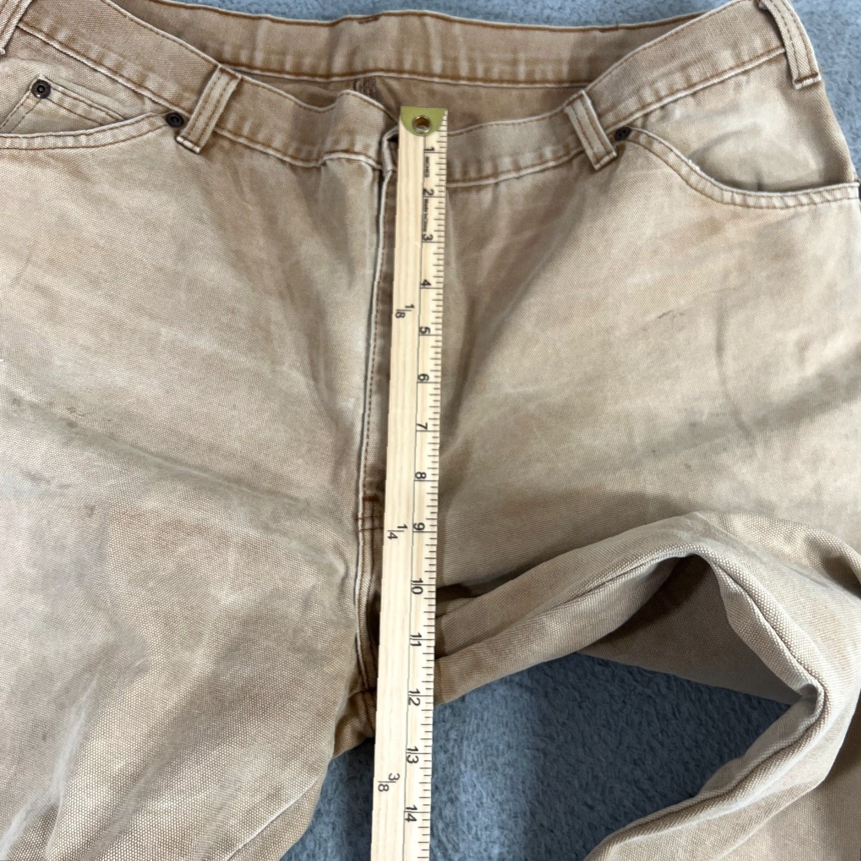 Dickies VINTAGE Dickies Mens Pants 40x30 Beige Workwear Carpenter Straight Canvas Grunge Skater Fall Winter Size US 40 / EU 56 - 3 Thumbnail