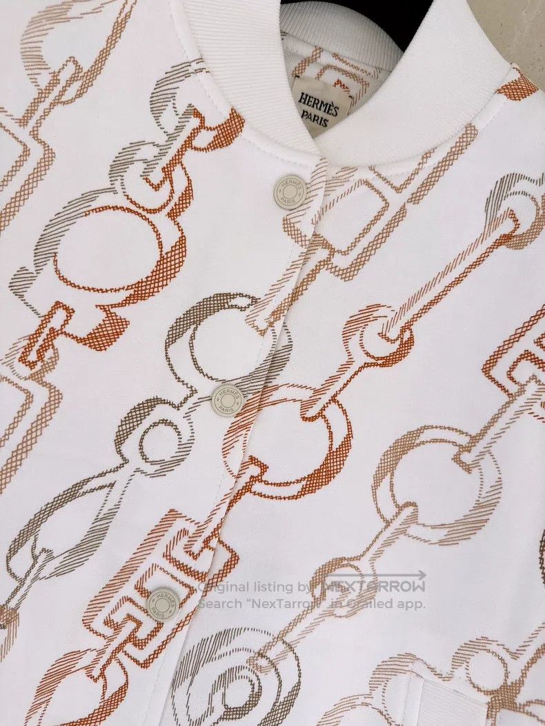 Other Hermes Spinning Rhythm White Baseball Jacket Size XS / US 0-2 / IT 36-38 - 5 Thumbnail