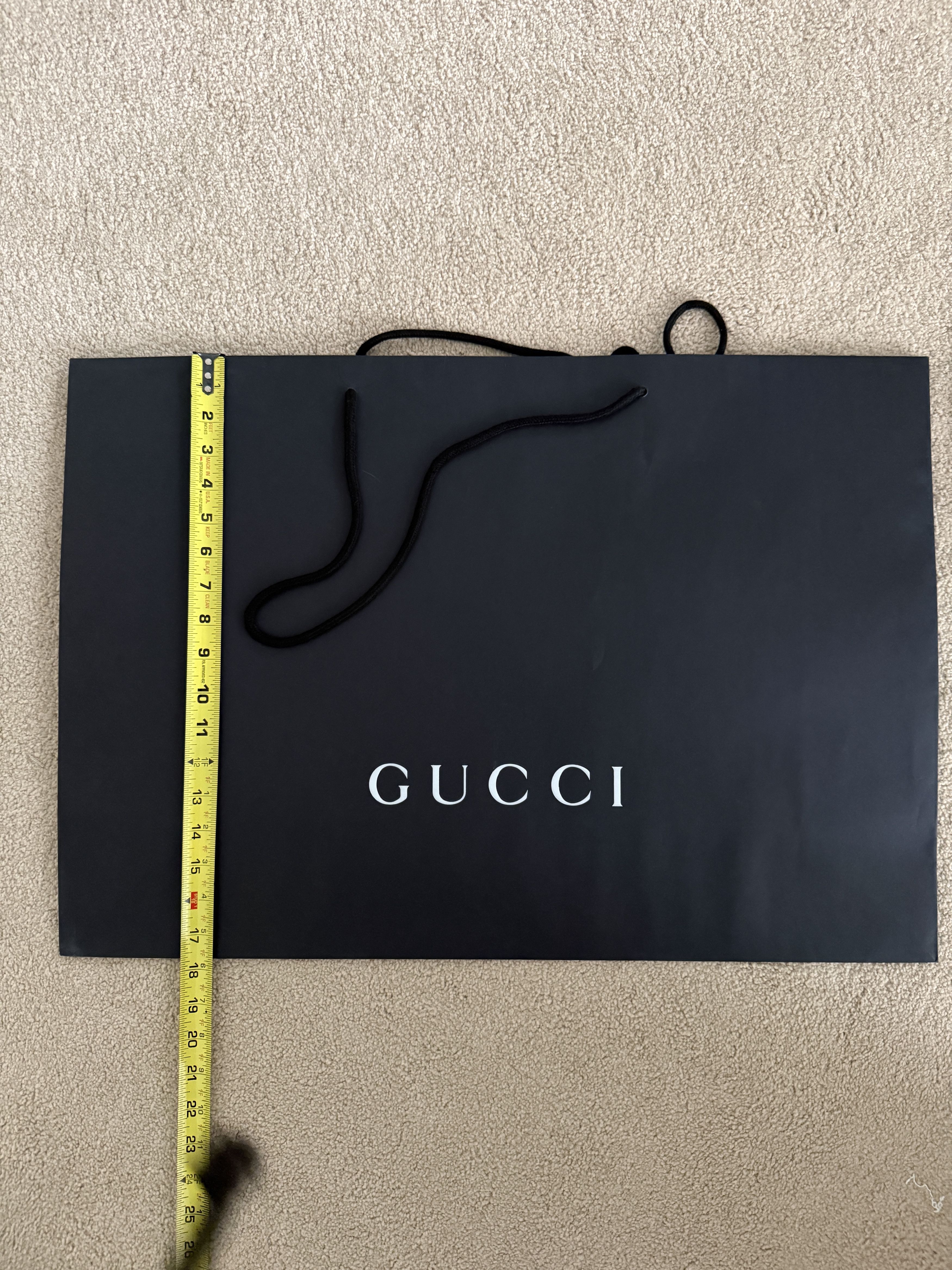 Gucci Gucci Black Gift Paper Shopping Bag - Large Size ONE SIZE - 5 Thumbnail