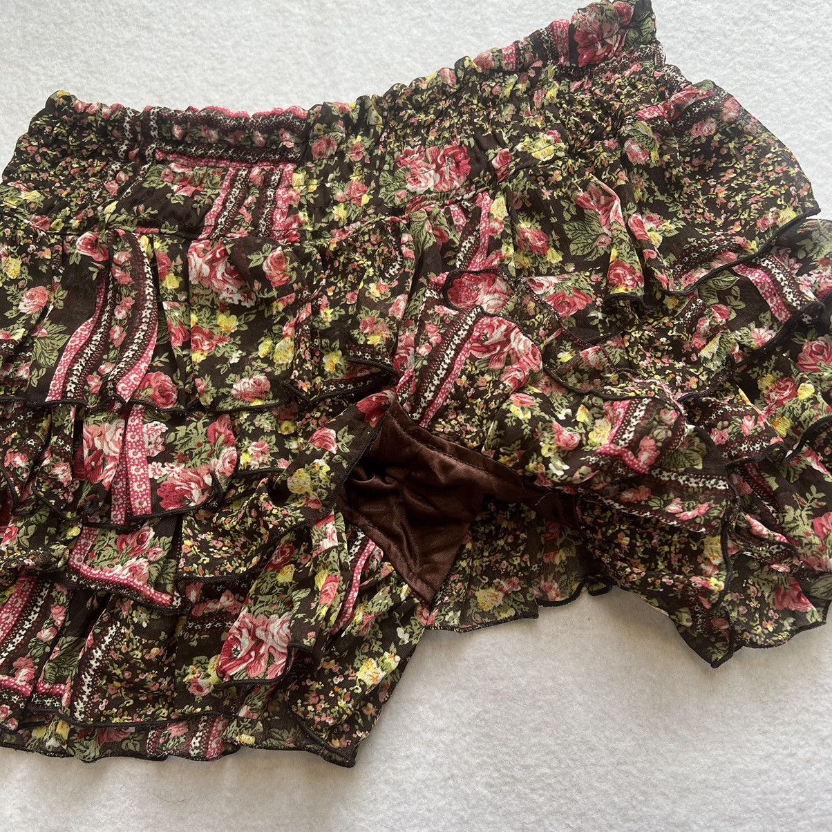 Japanese Brand Dosch Mini Flower Skirt Size 24" / US 00 / IT 34 - 3 Thumbnail