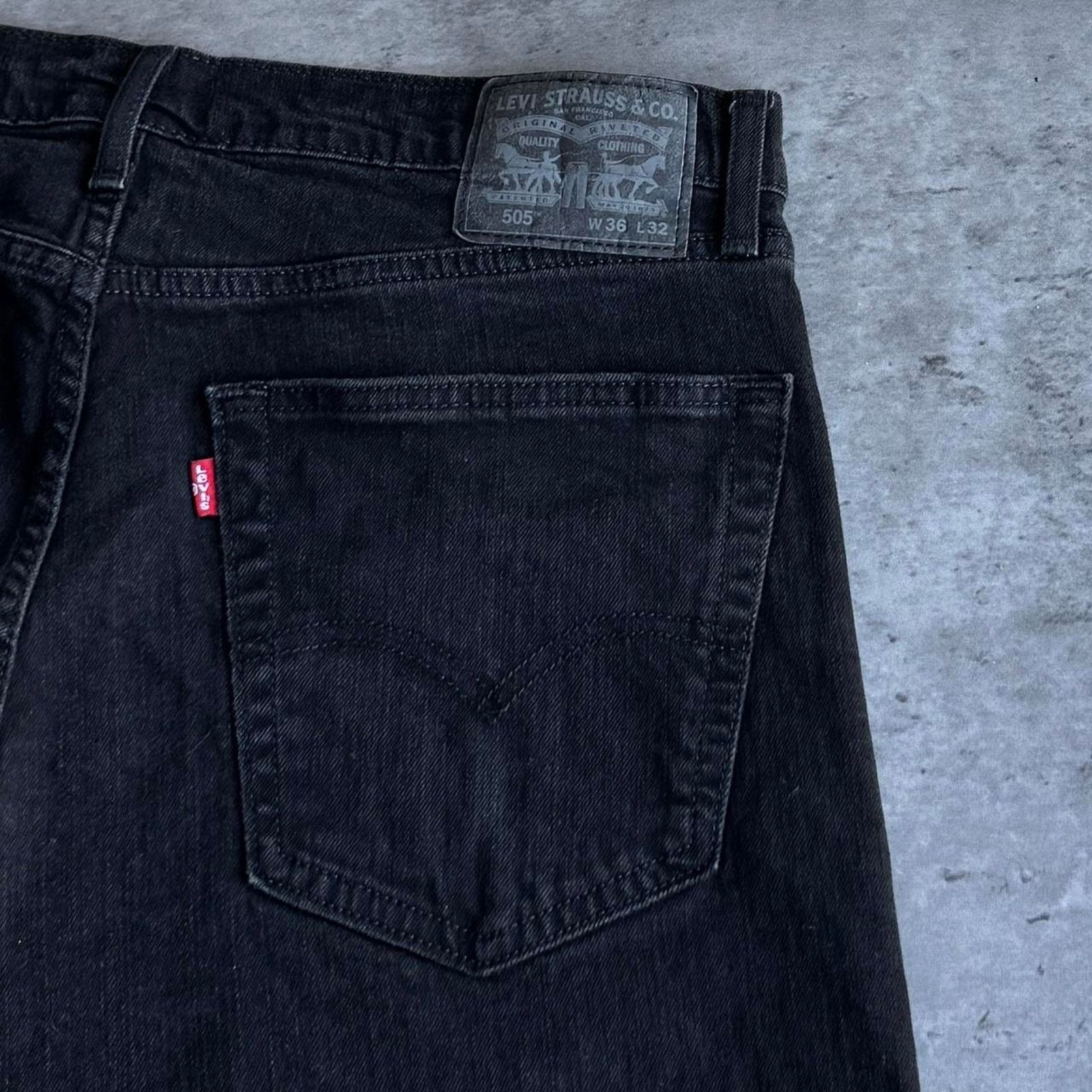 Levi's × Levi's Vintage Clothing Vintage Y2K Levi’s 505 Baggy Grunge Opium Black Denim Jeans Size US 36 / EU 52 - 3 Thumbnail