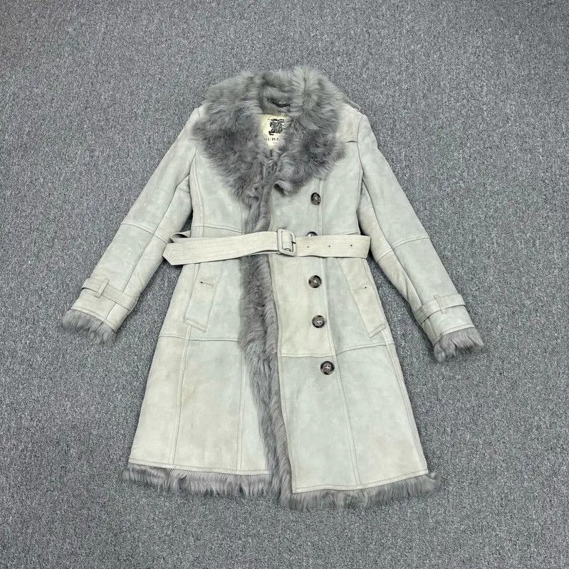 Burberry Burberry Women's Gray Wool Coat Size XS / US 0-2 / IT 36-38 - 1 Thumbnail