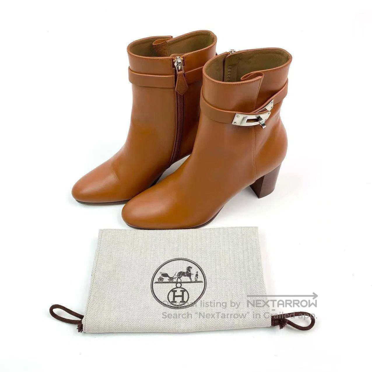 Hermes Hermes Kelly buckle high-heeled ankle boots| Size US 7.5 / IT 37.5 - 2 Thumbnail