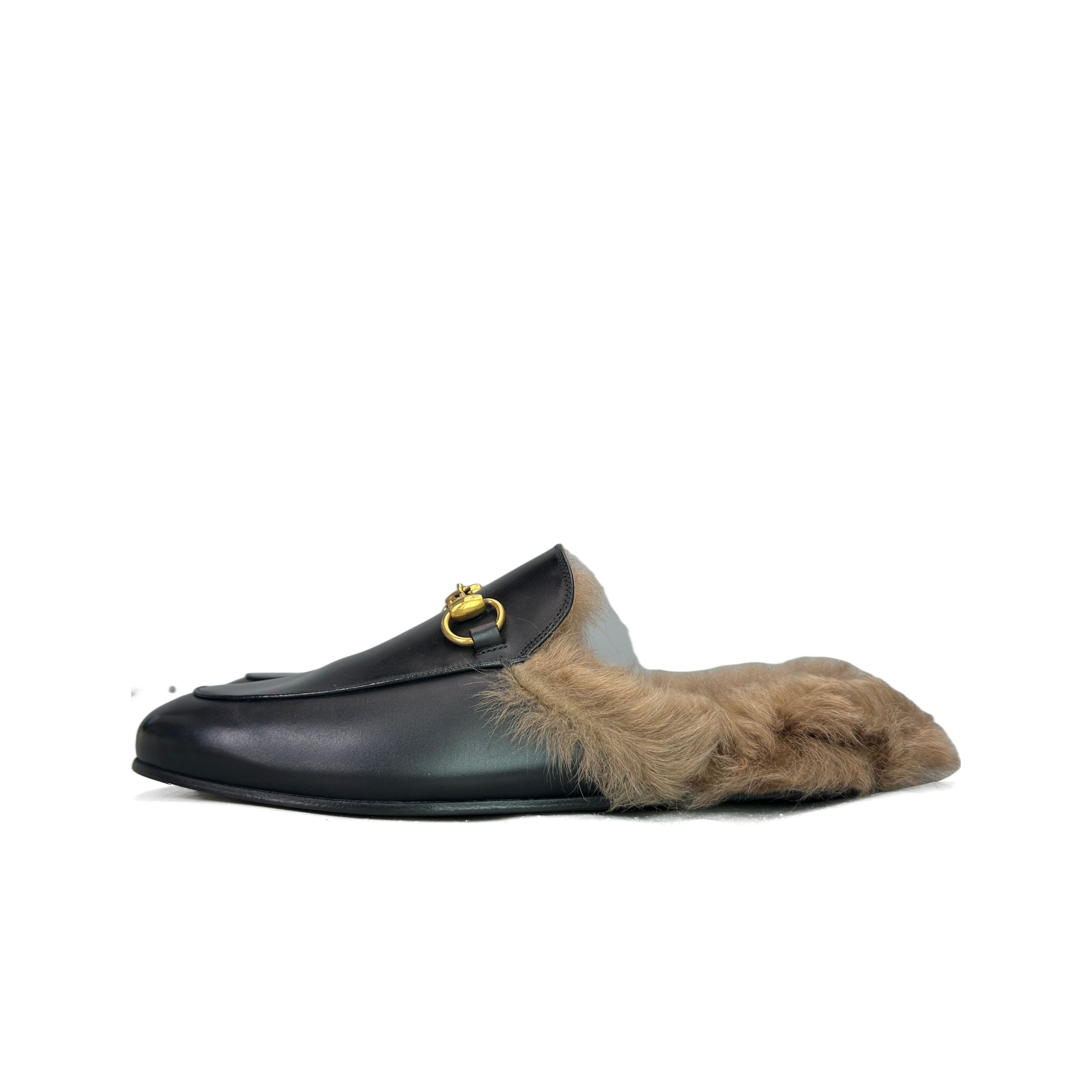 Gucci Gucci Horsebit Fur Leather Loafers Black Size 8 Size US 8 / EU 41 - 1 Thumbnail