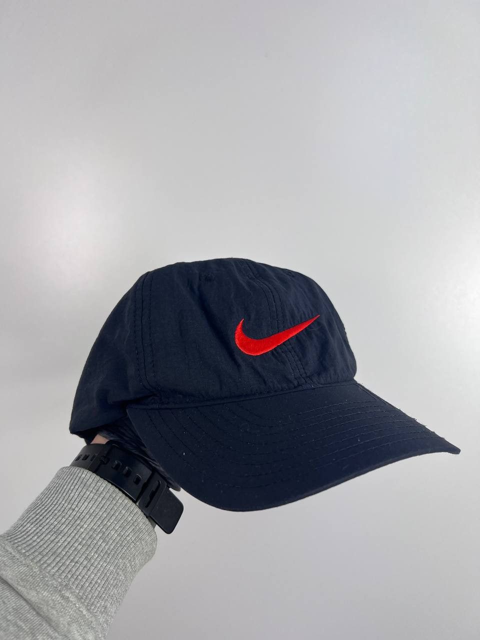 Nike Nike Vintage Swoosh Logo Black Baseball Cap Hat One Size Size ONE SIZE - 2 Thumbnail
