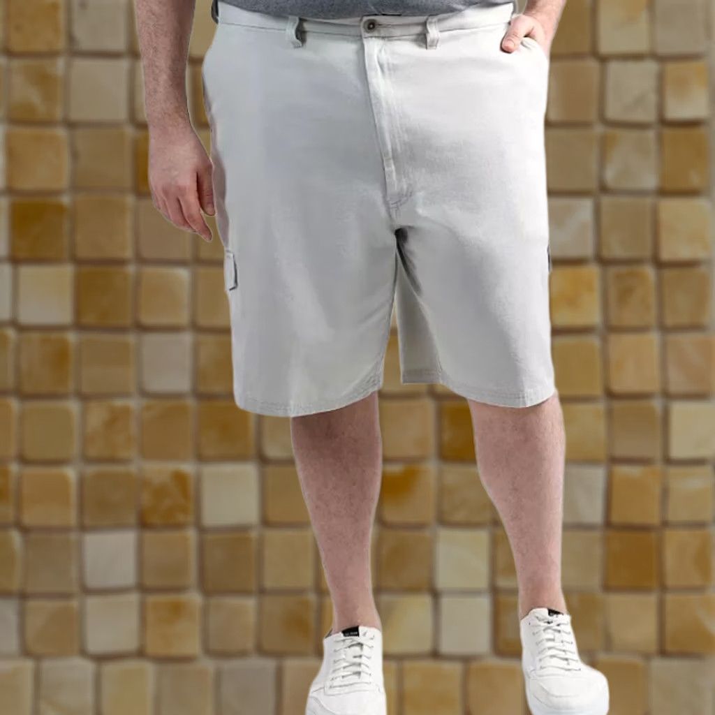 Haggar Haggar Cargo Shorts Cotton Stone 52 Big & Tall Mens Short Brown Solid Cargo Men's 52 Size US 36 / EU 52 - 1 Preview
