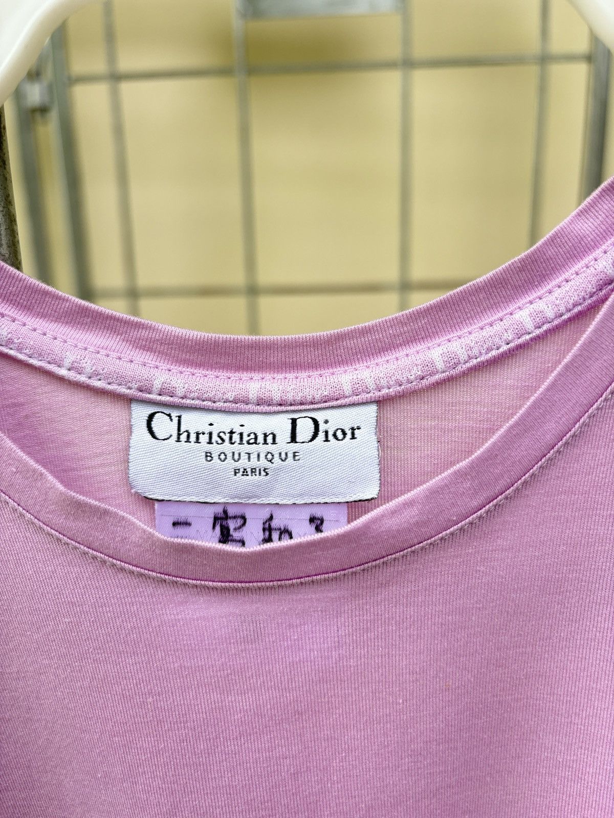 Dior Christian Dior CD embroidery logo pink tee Size S / US 4 / IT 40 - 16 Thumbnail