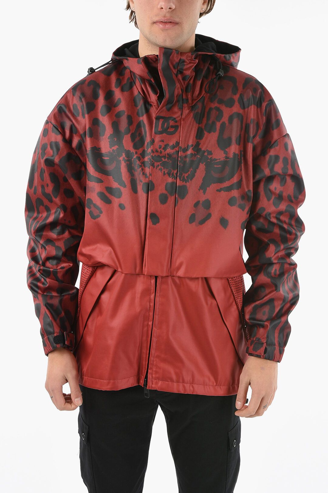 Dolce & Gabbana o1y0125 Logo Hooded Jacket in Brick Red/Black Size US L / EU 52-54 / 3 - 1 Thumbnail