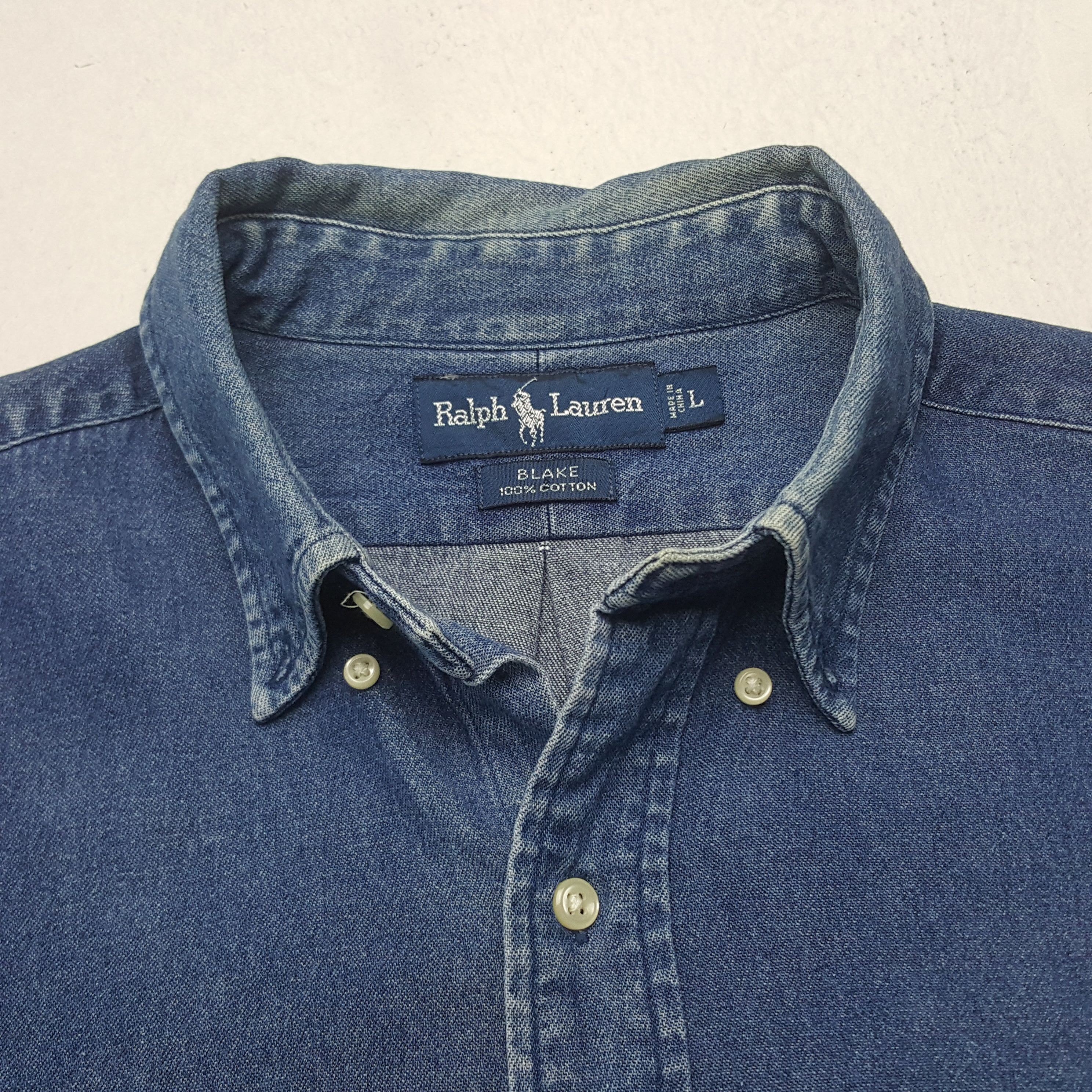 Ralph Lauren Vintage Ralph Lauren American Brand Denim Shirt Button Up 31 Size US XL / EU 56 / 4 - 4 Thumbnail