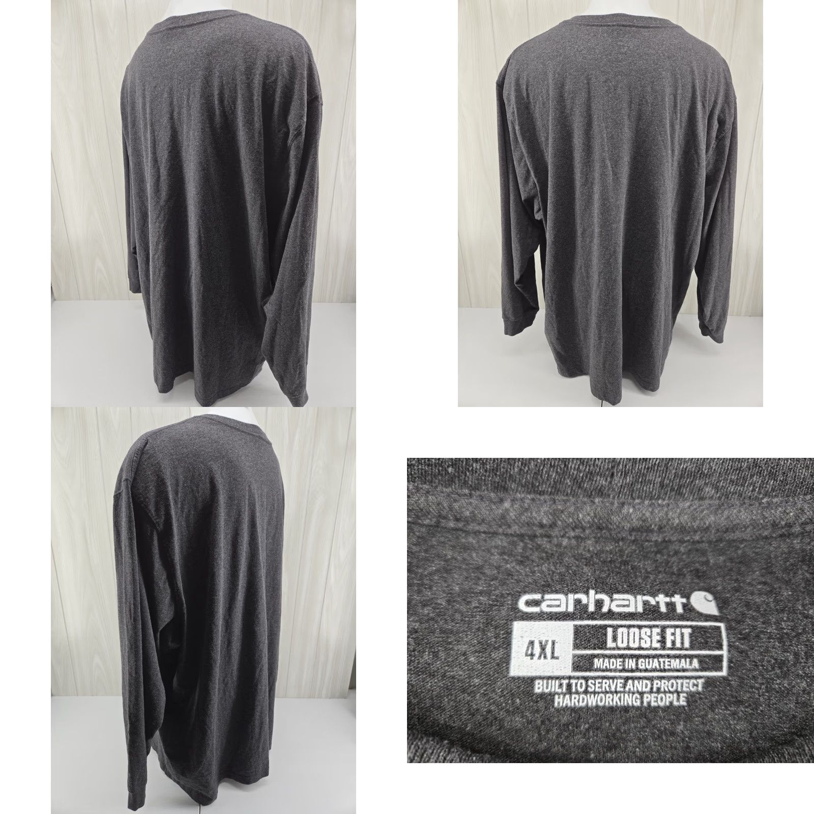 Carhartt VINTAGE Carhartt Shirt Long Sleeve Loose Fit Workwear Pocket Gray Men 4XL Size US XXL / EU 58 / 5 - 8 Thumbnail