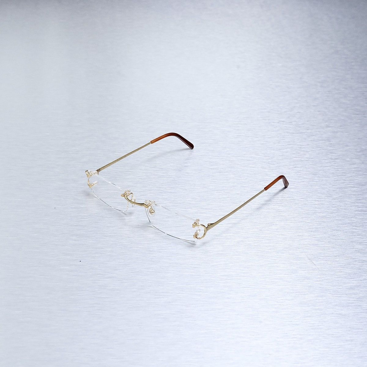 image of Cartier Ct0092O 001 Glasses in Gold, Men's