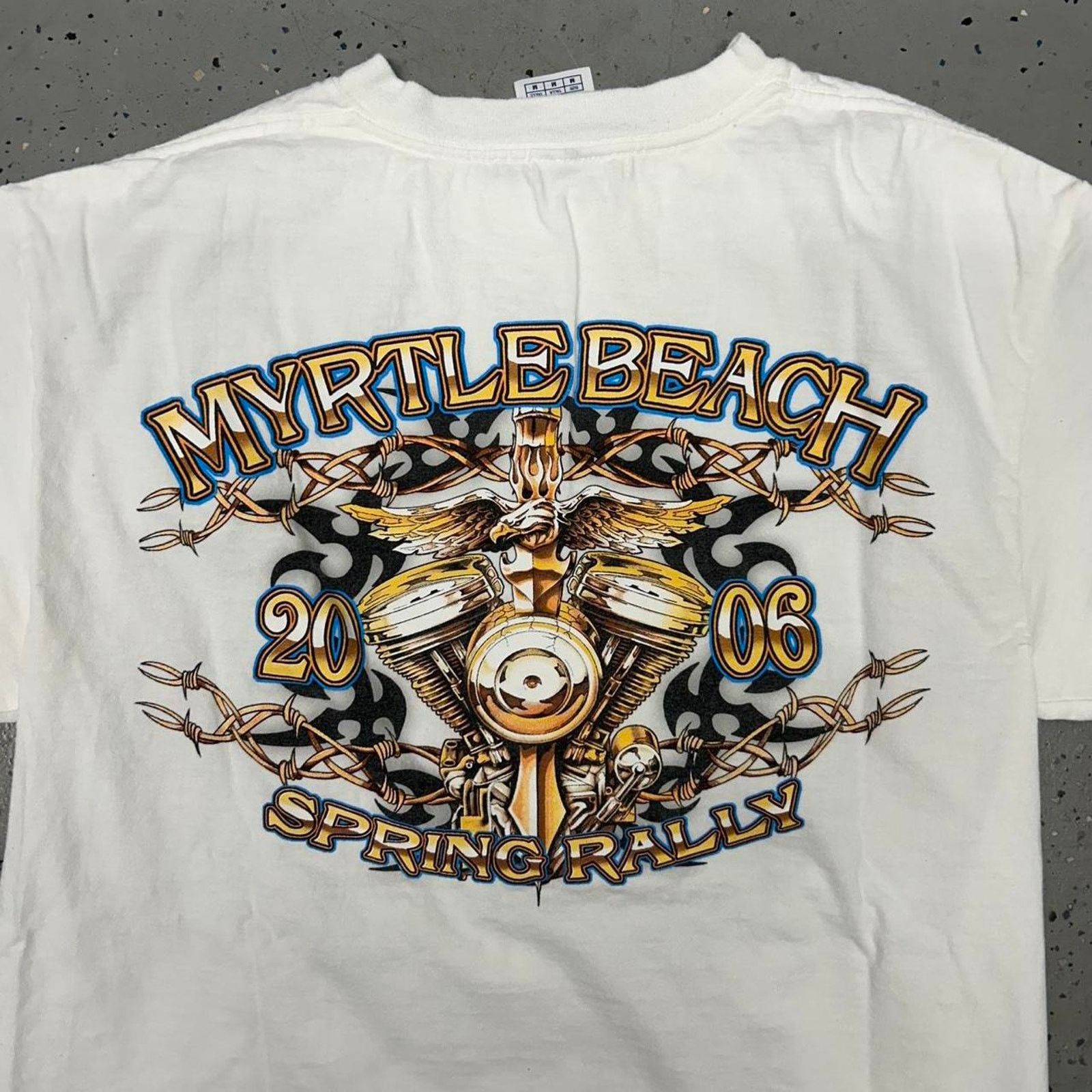 Delta 2006 Myrtle Beach Spring Rally white graphic tee Size US M / EU 48-50 / 2 - 7 Thumbnail
