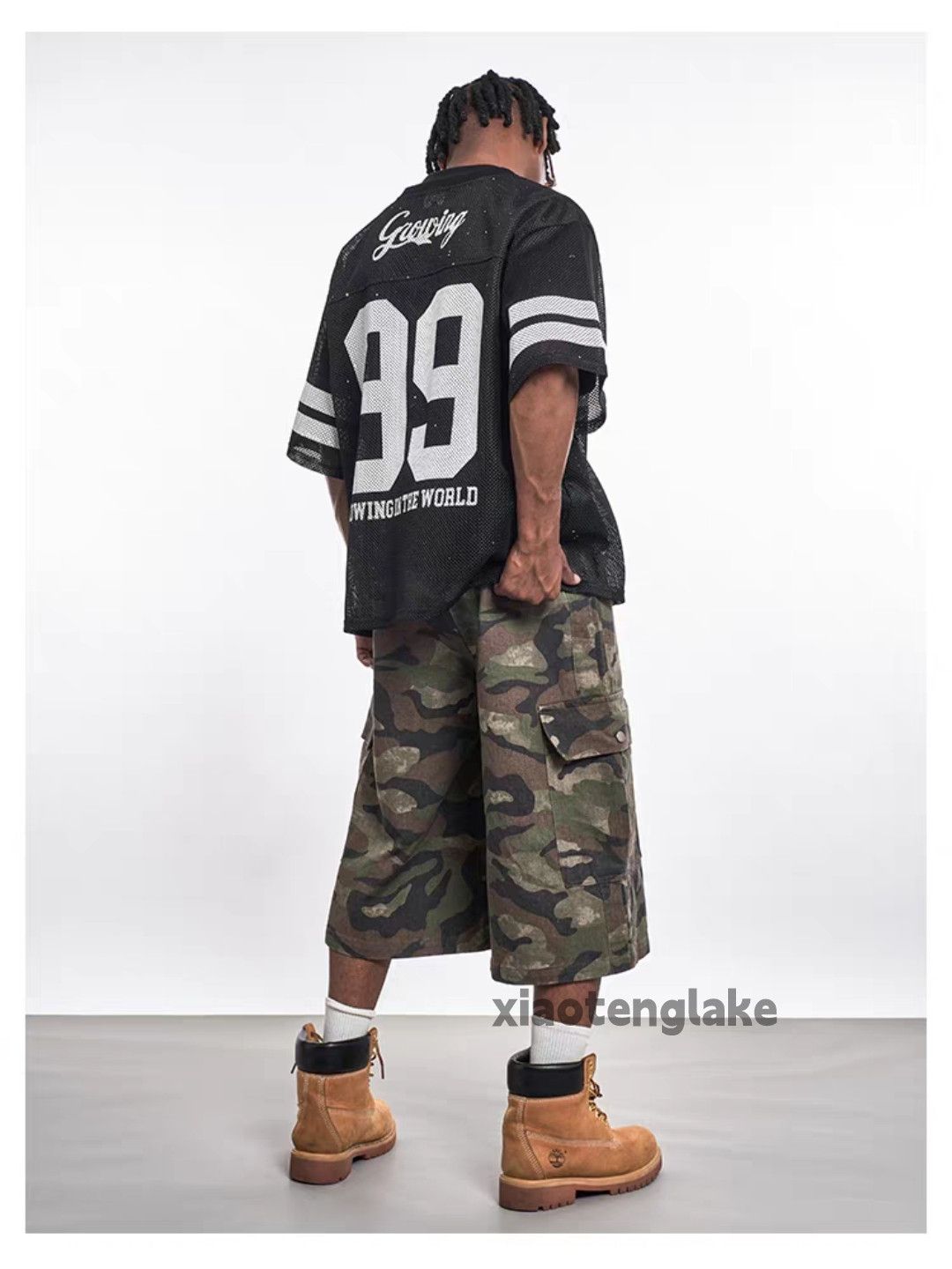 Vintage Unisex utility loose baggy skate hiphop cargo shorts Size US 36 / EU 52 - 4 Thumbnail