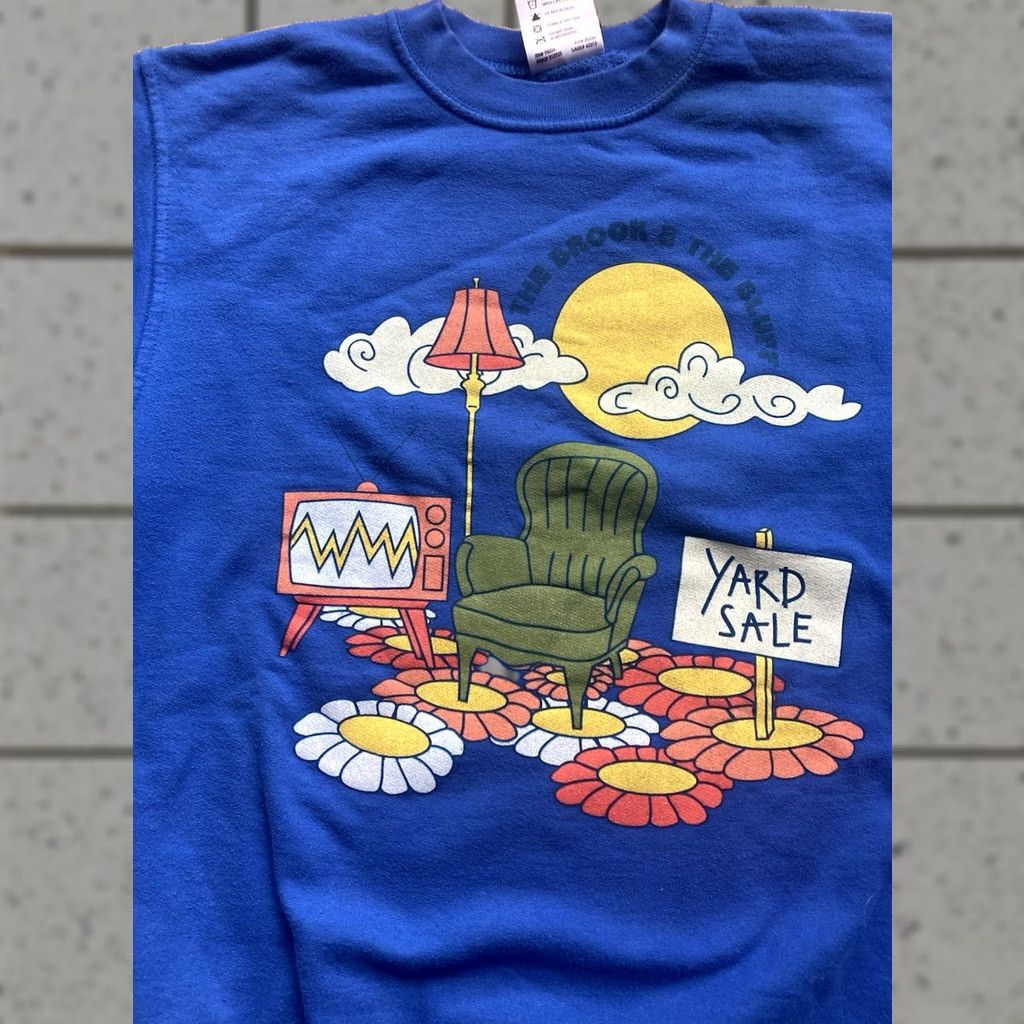 Brooks Bayside Sweatshirt Crewneck Unisex Adults S Blue Graphic Print (The Brook & The Bluff) Size US S / EU 44-46 / 1 - 1 Thumbnail