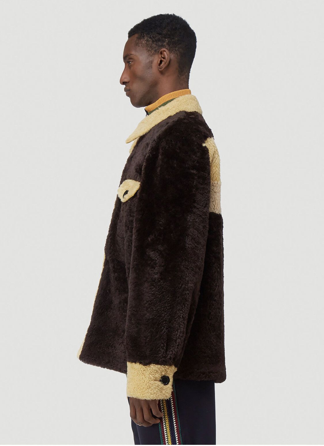 Wales Bonner Runway Shearling Jacket Brown/Multi Size US M / EU 48-50 / 2 - 2 Thumbnail
