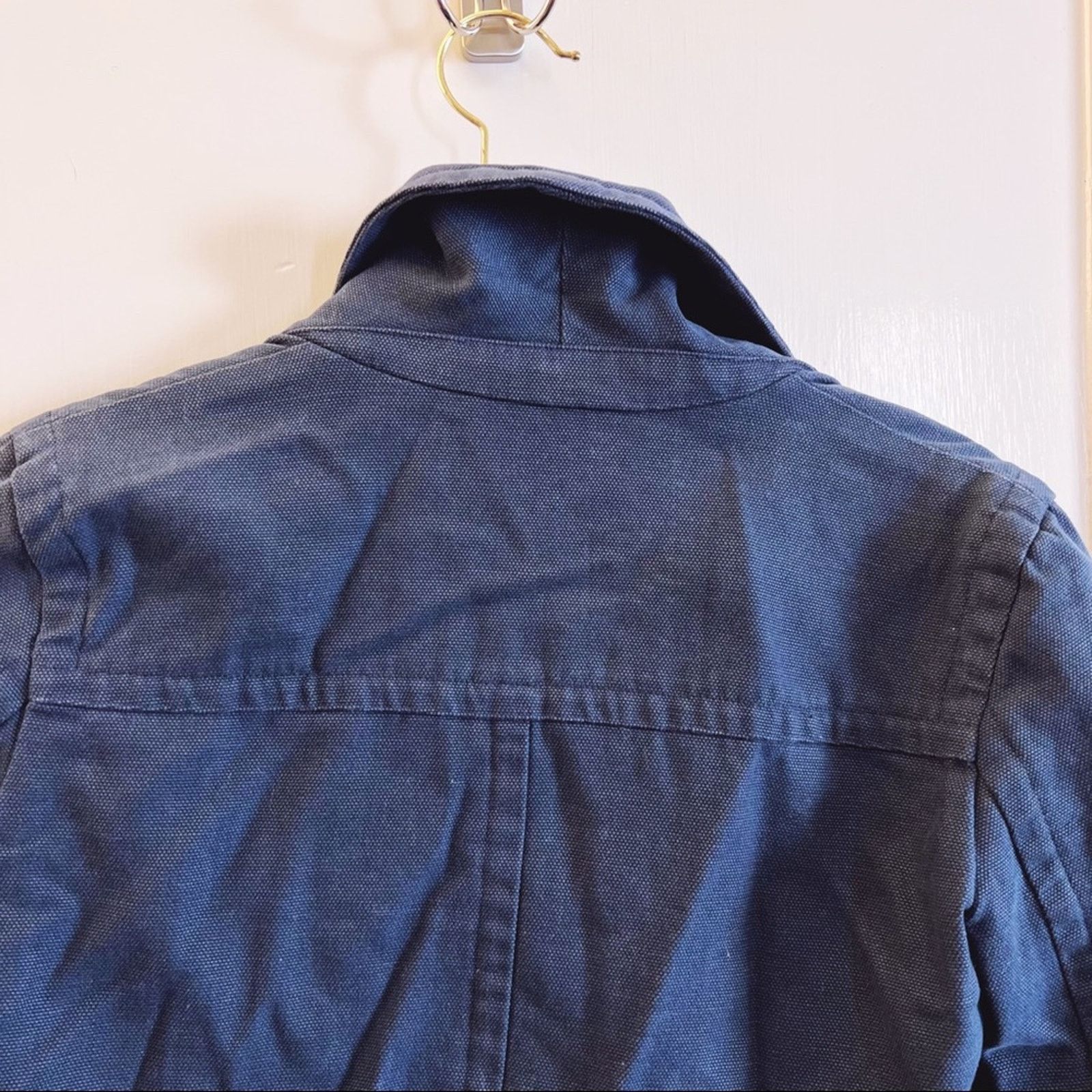 Lacoste Blue Cotton Double-Breasted Blazer