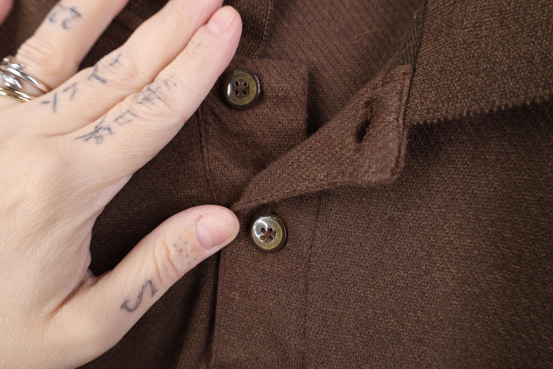 Vintage Vintage 90s Streetwear Collared Long Sleeve Rugby Polo Brown Size US XXL / EU 58 / 5 - 6 Thumbnail