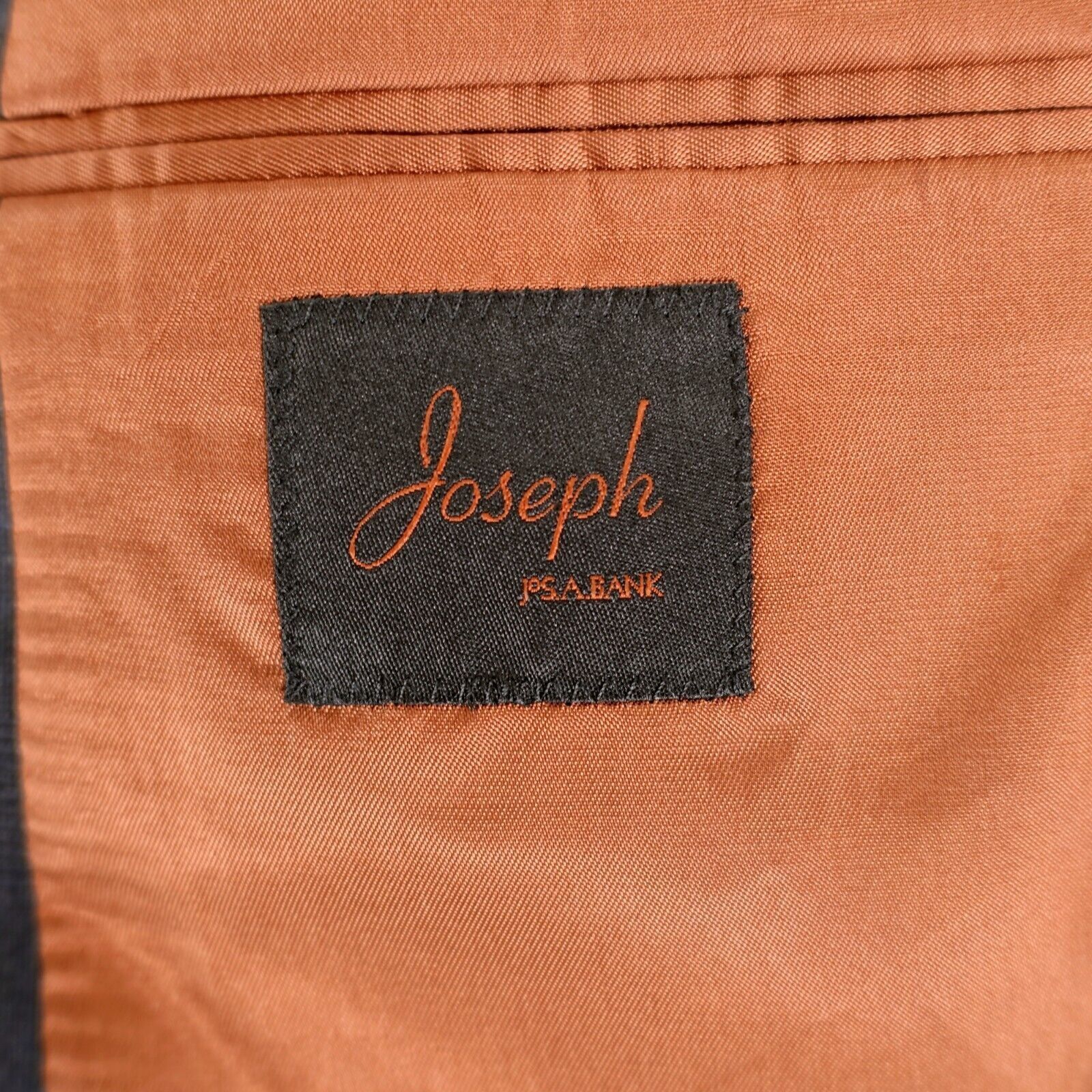 Jos. A. Bank Joseph Jos A Bank Wool Blue Gray Plaid Windowpane 2 Button S Size 38R - 9 Thumbnail
