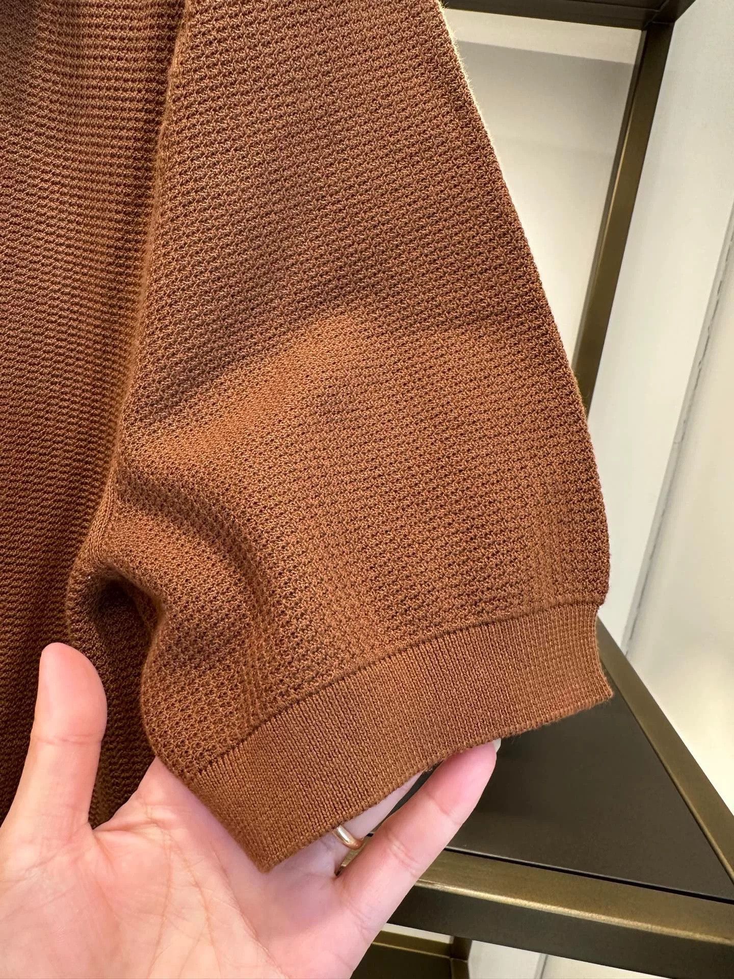 Ermenegildo Zegna Zegna Men's Brown Polo Shirt Size US XL / EU 56 / 4 - 3 Thumbnail