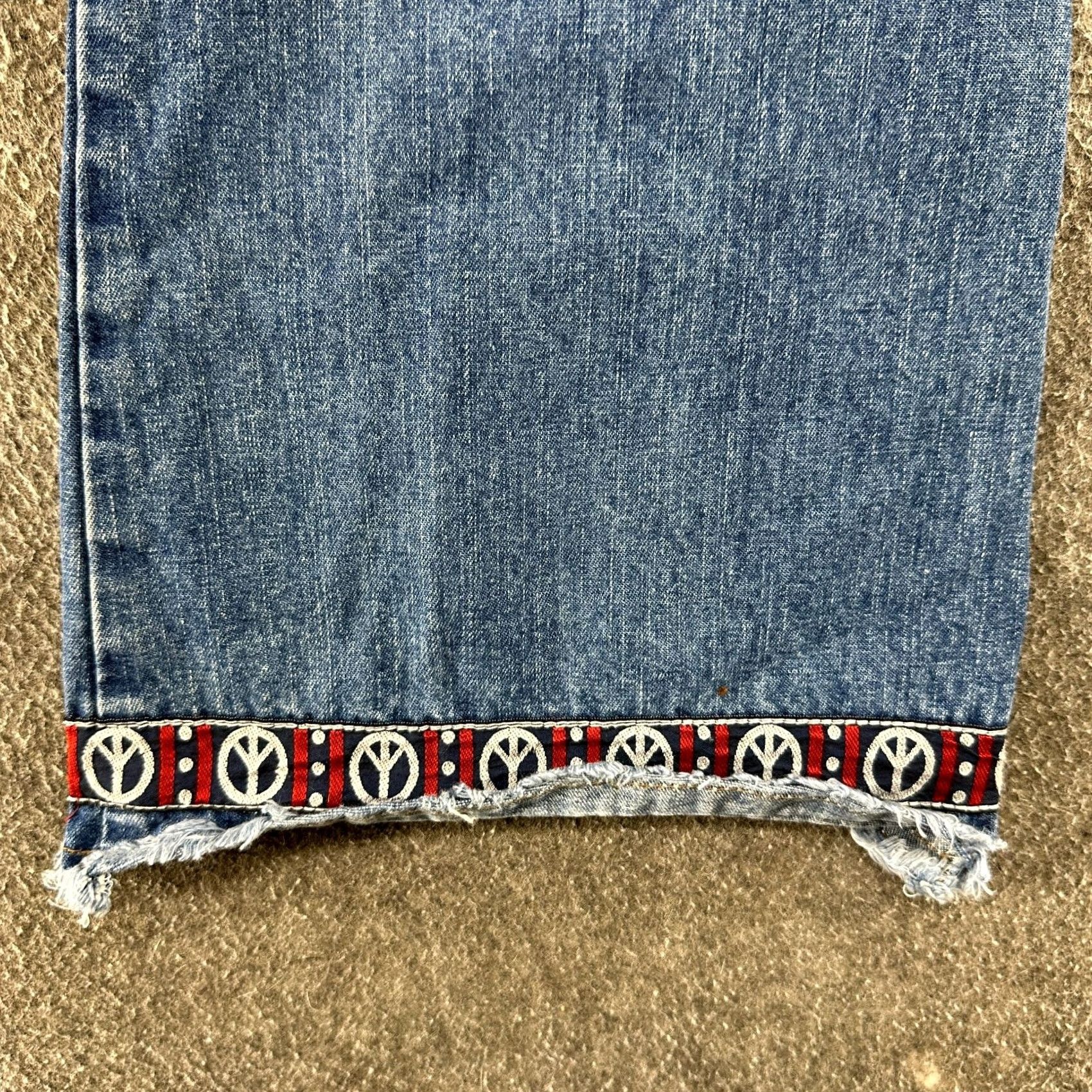 Vintage VINTAGE BeBop Jeans Women 9 Blue Flare Bell Bottom Belted Medium Wash Hippie Y2K 90s USA Jeans Women Size 30" / US 8 / IT 44 - 4 Thumbnail