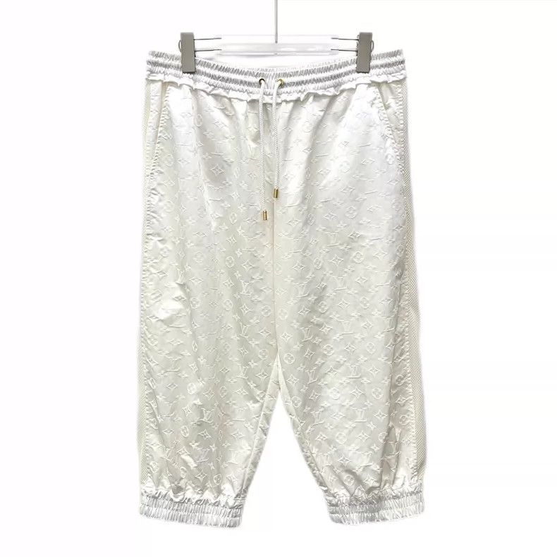 Louis Vuitton Louis Vuitton 23 white logo full-print drawstring slacks p Size 39" - 1 Thumbnail