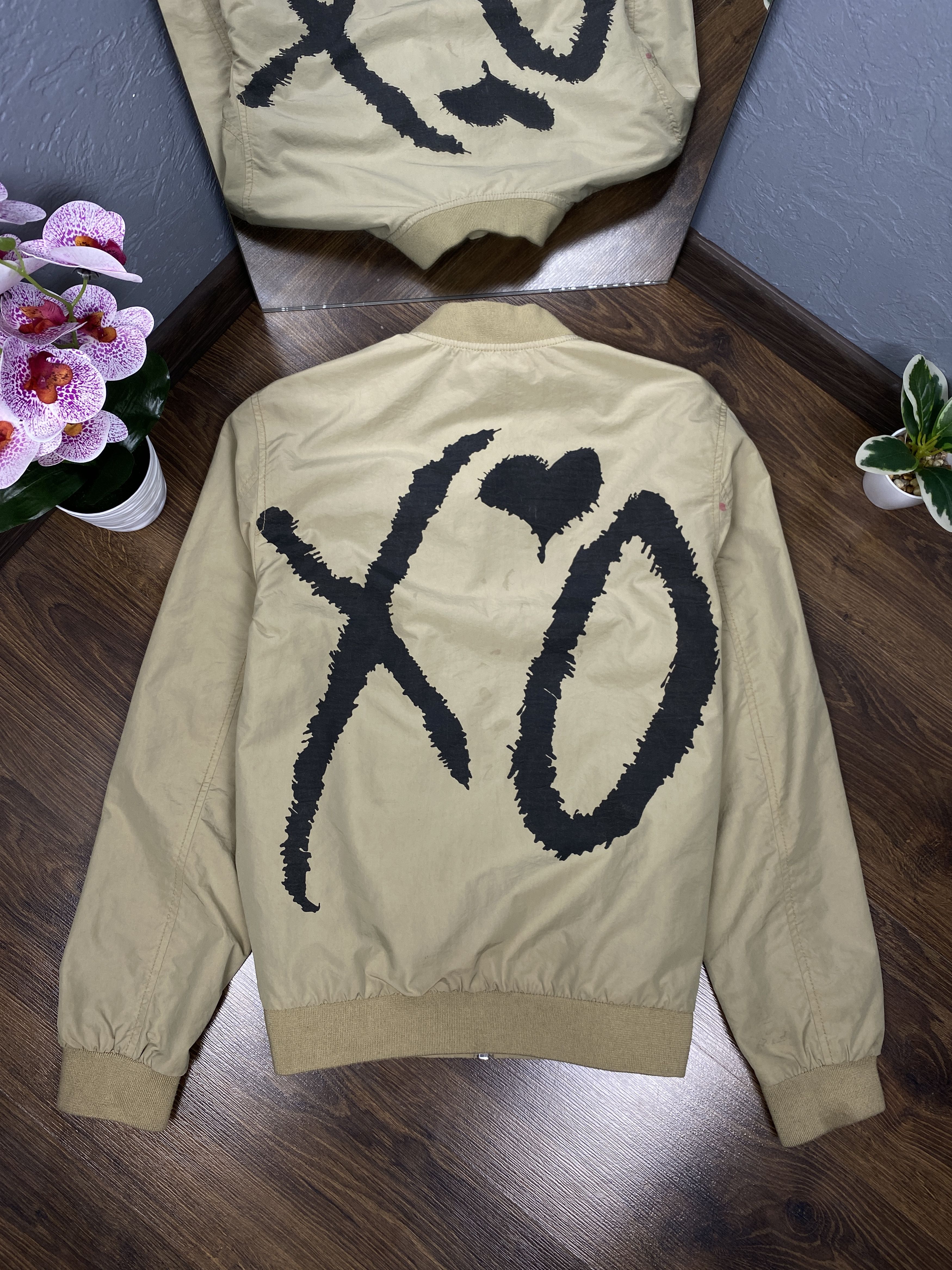 The Weeknd H&M XO Nylon Bomber Jacket Big Logo