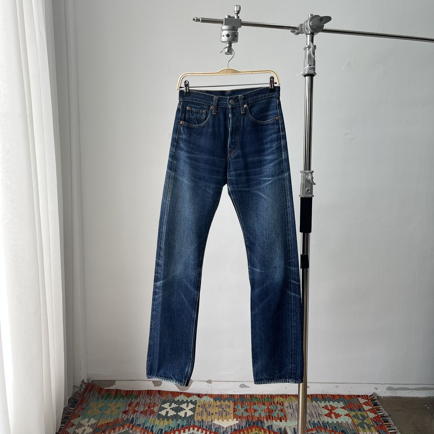 Denime Size 28x32.5 Vintage 80s Denime Big E Japan Denim Jean S1498 Size US 28 / EU 44 - 1 Thumbnail
