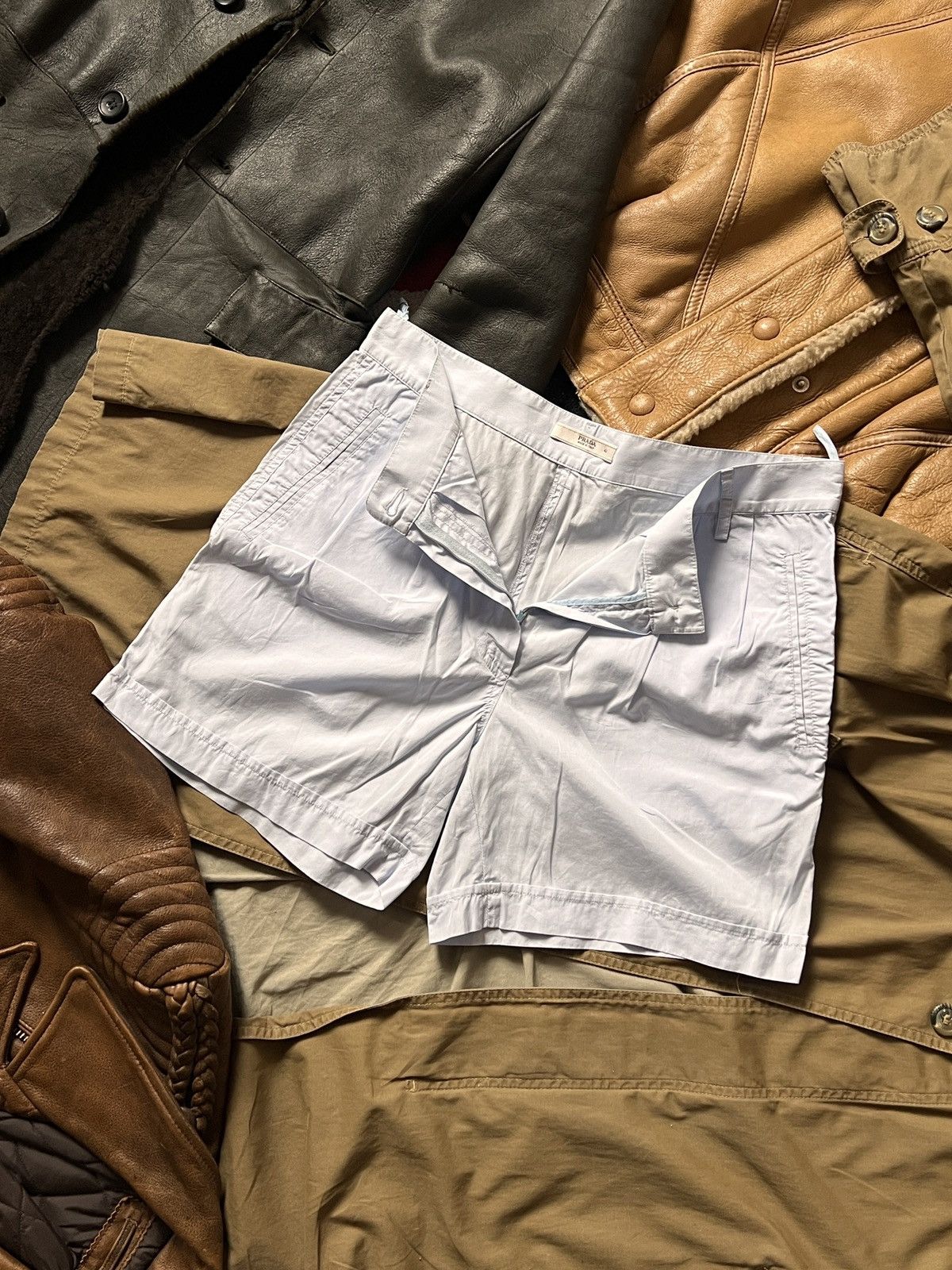 Prada Vintage Prada Light Blue Shorts IT40 Size 27" / US 4 / IT 40 - 4 Thumbnail