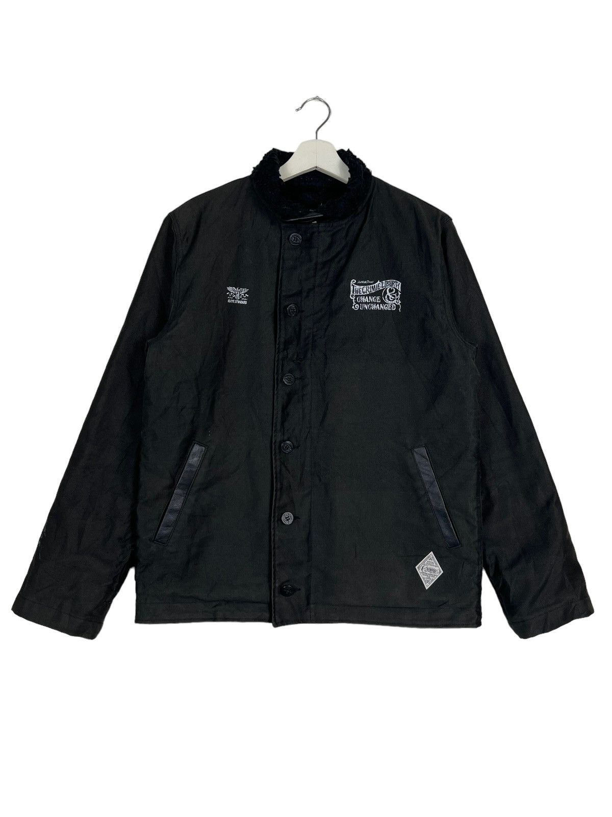Japanese Brand THE CRIMIE LIBERTY RIDER MOTO N1 DECK JACKET MADE IN JAPAN Size US L / EU 52-54 / 3 - 3 Thumbnail
