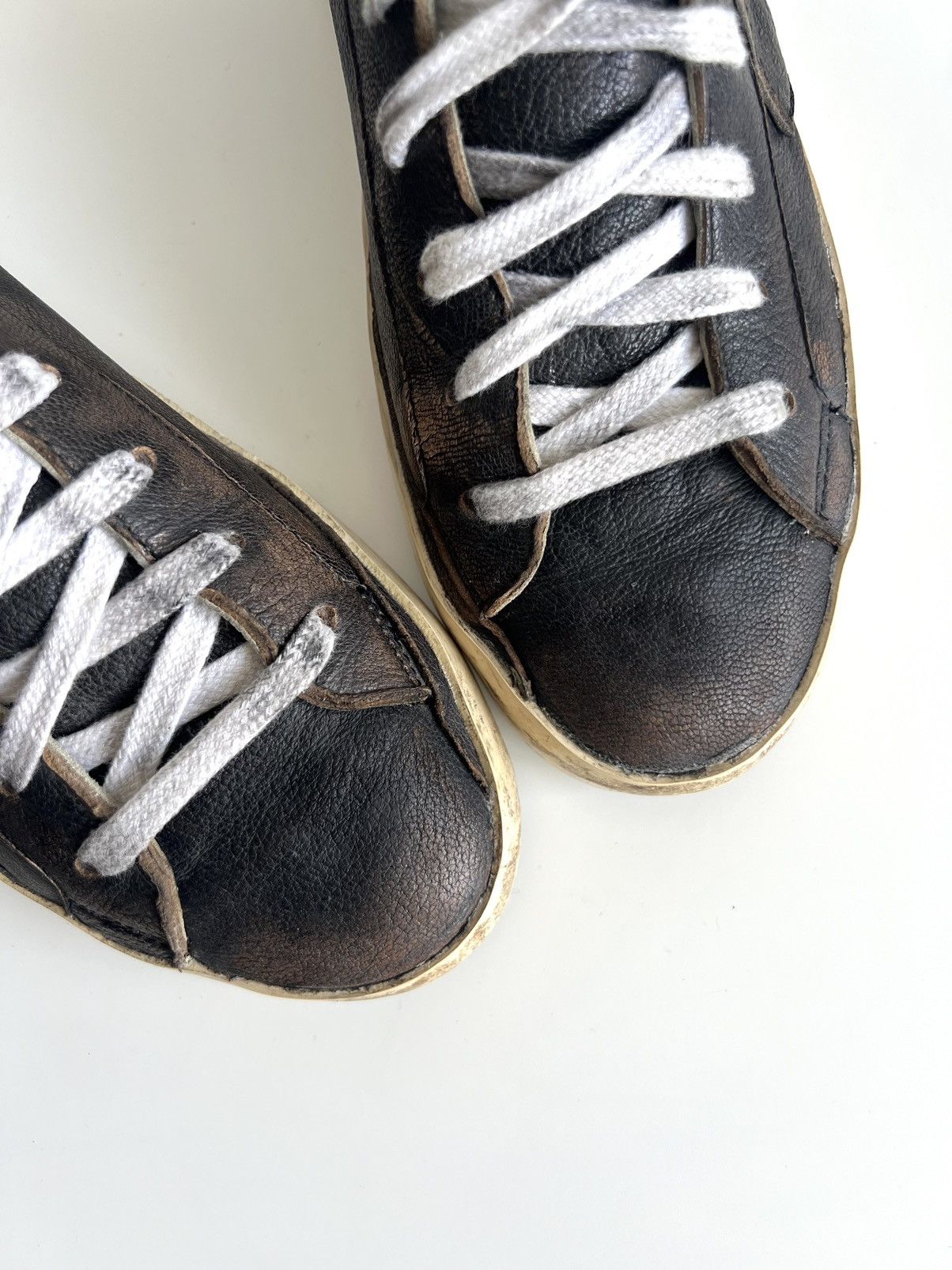 Golden Goose × Philippe Model Philipe Model Paris PRSX Mid Brown Distressed Sneakers Size US 7.5 / EU 40-41 - 5 Thumbnail