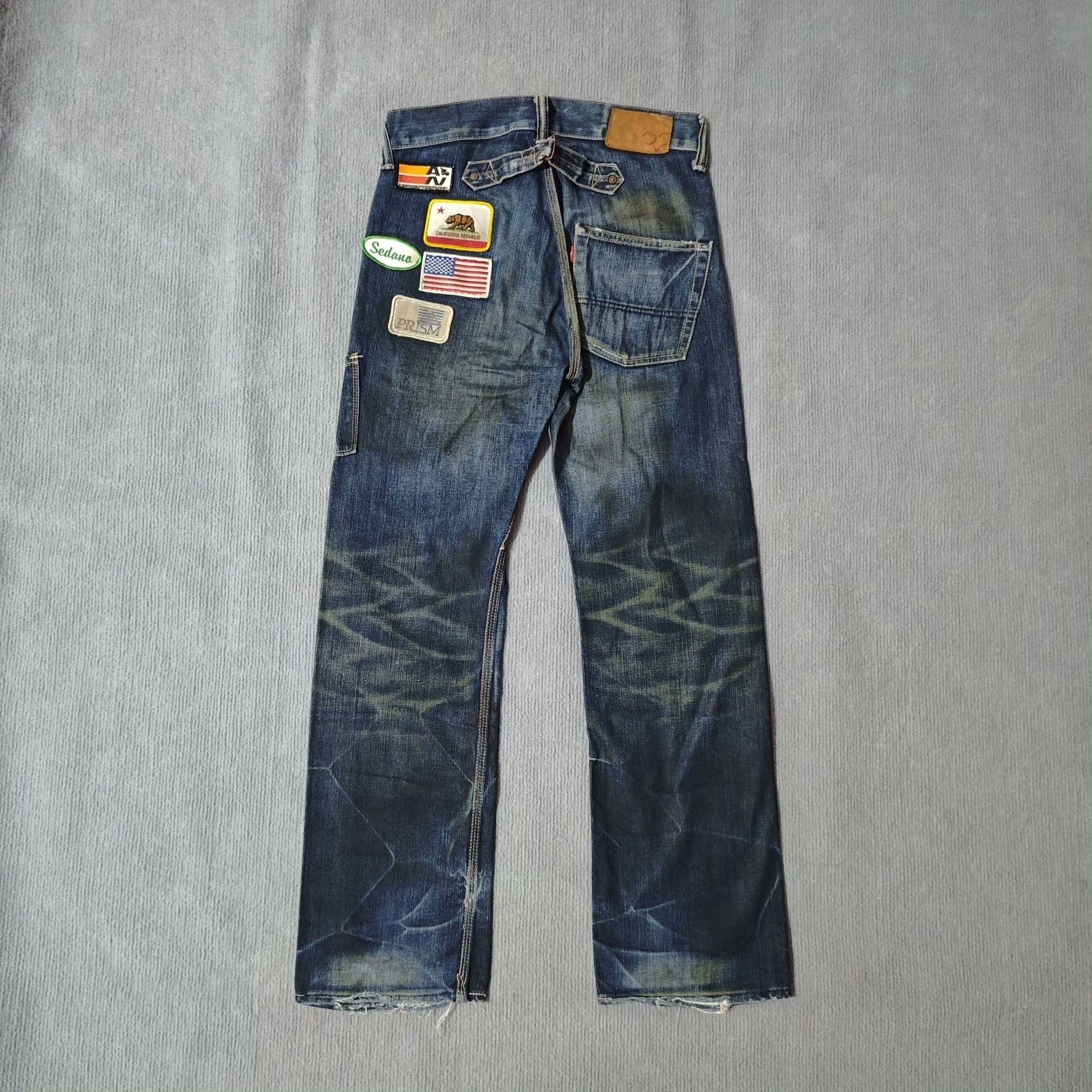 ANACHRONORM Anachronorm Japanese Oil Stain Straight Jeans Size US 32 / EU 48 - 1 Thumbnail