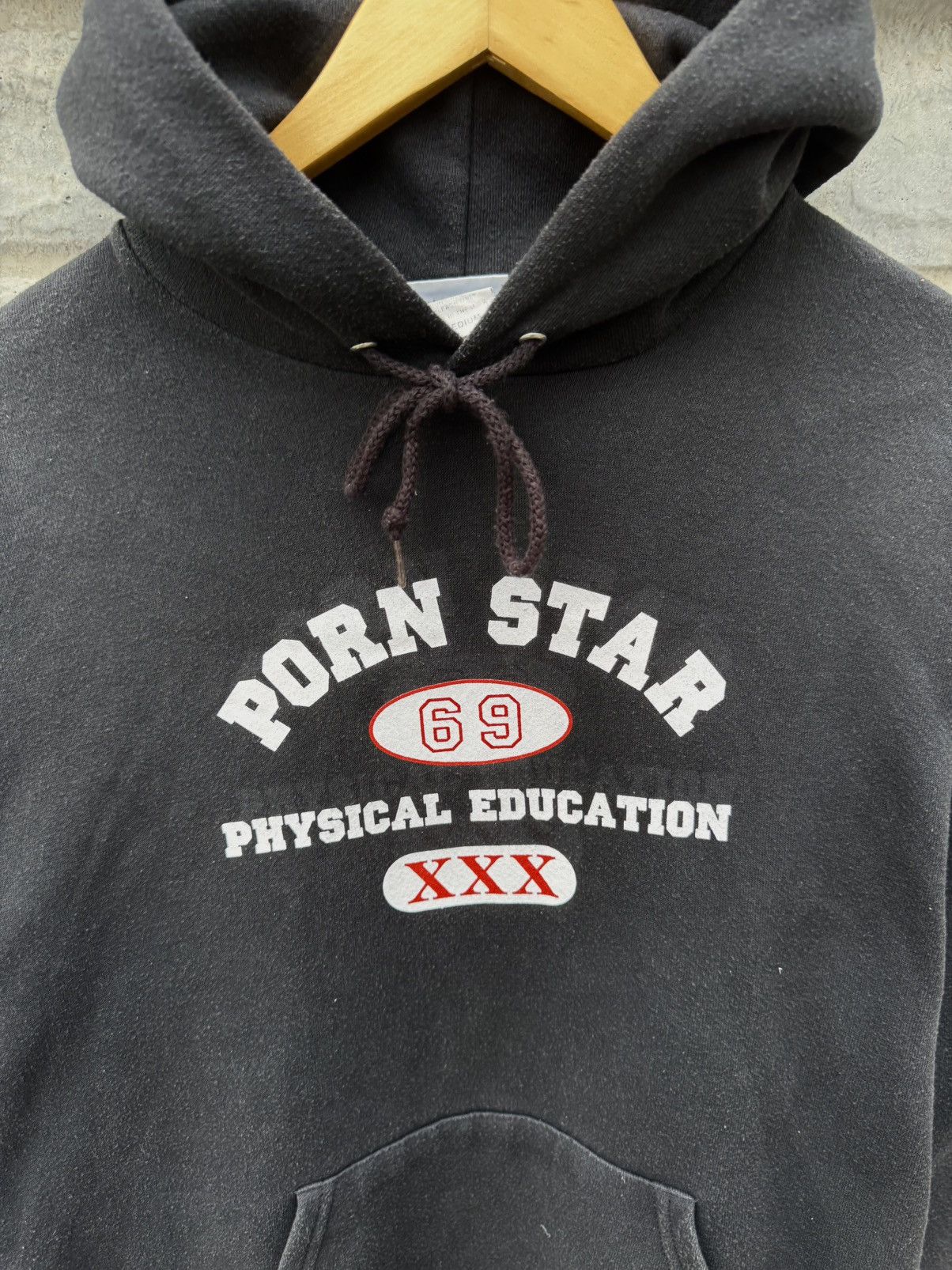 Hook-Ups 90s Porn Star Big Logo Boxy Hoodie Made in USA Hook Ups Size US M / EU 48-50 / 2 - 2 Thumbnail