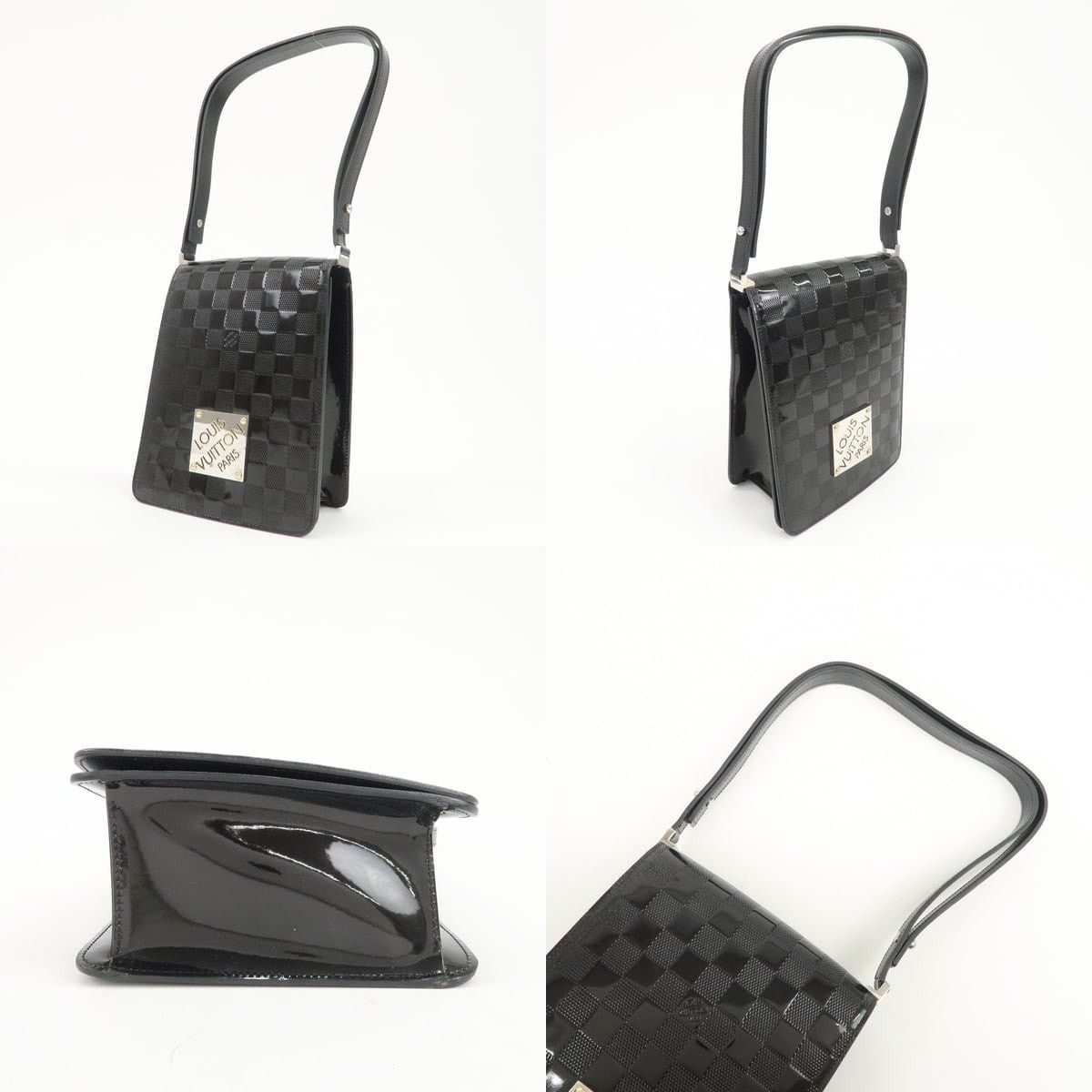 Louis Vuitton Louis Vuitton Damier Vernis Club Shoulder Bag Patent Black Size ONE SIZE - 3 Thumbnail