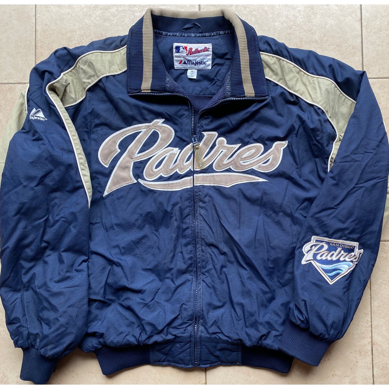 Majestic × Starter San Diego Padres 2000s MAJESTIC Dugout bomber M navy MLB vtg Size US M / EU 48-50 / 2 - 5 Thumbnail